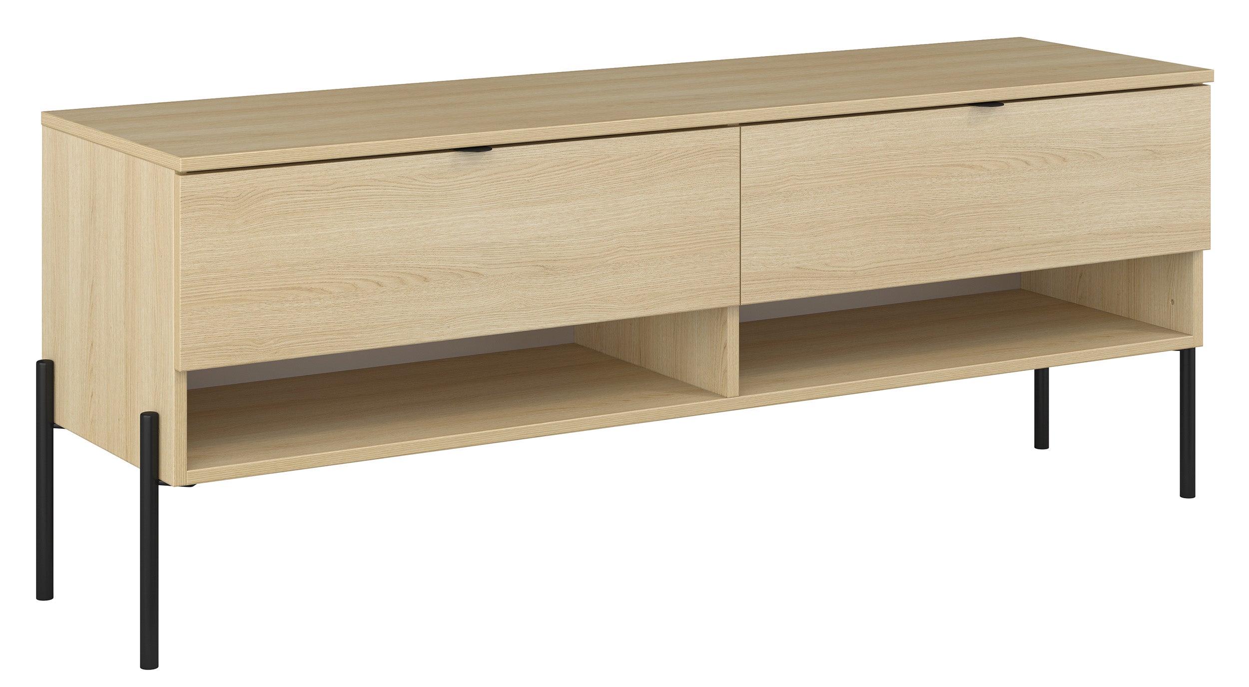 selsey-ore-tv-schrank-140-cm-mit-zwei-schubladen-lindberg-eiche image 6