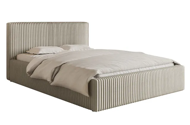 selsey-tilio-polsterbett-140x200-cm-mit-stauraum-hellbeige-cord image 1