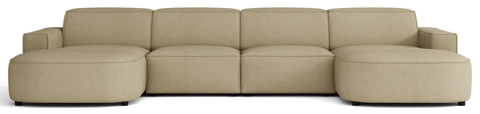 selsey-sallmo-modulares-ecksofa-u-form-universal-dunkelbeige-hydrophober-chenill image 1