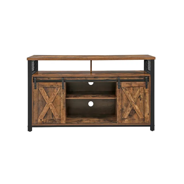 vasagle-tv-schrank-vintagebraun-schwarz-135-x-40-x-76-cm image 1