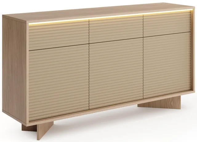 selsey-semi-dreht-renschrank-kommode-154-cm-mit-3-schubladen-und-led-bolivar-nat image 1