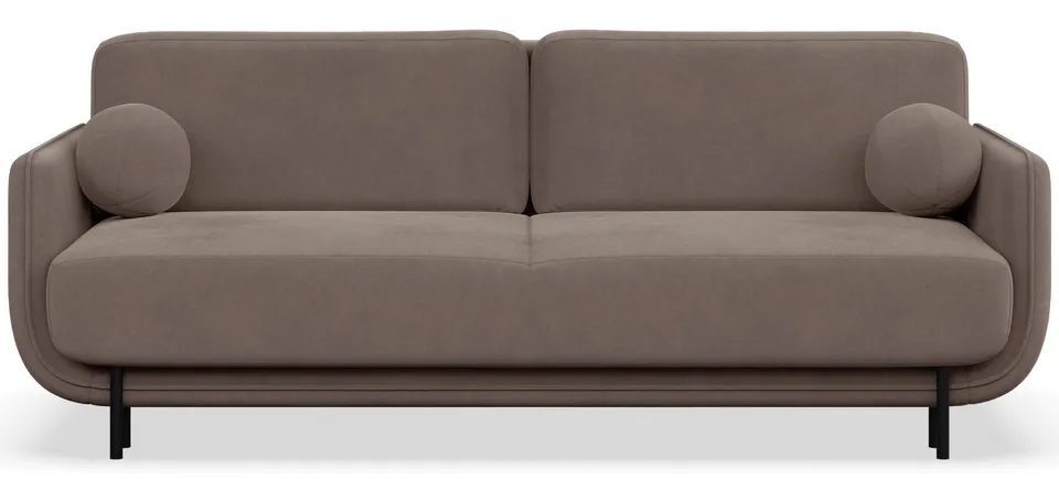 selsey-ovals-dreisitziges-ausklappbares-sofa-hellbrauner-samt image 1