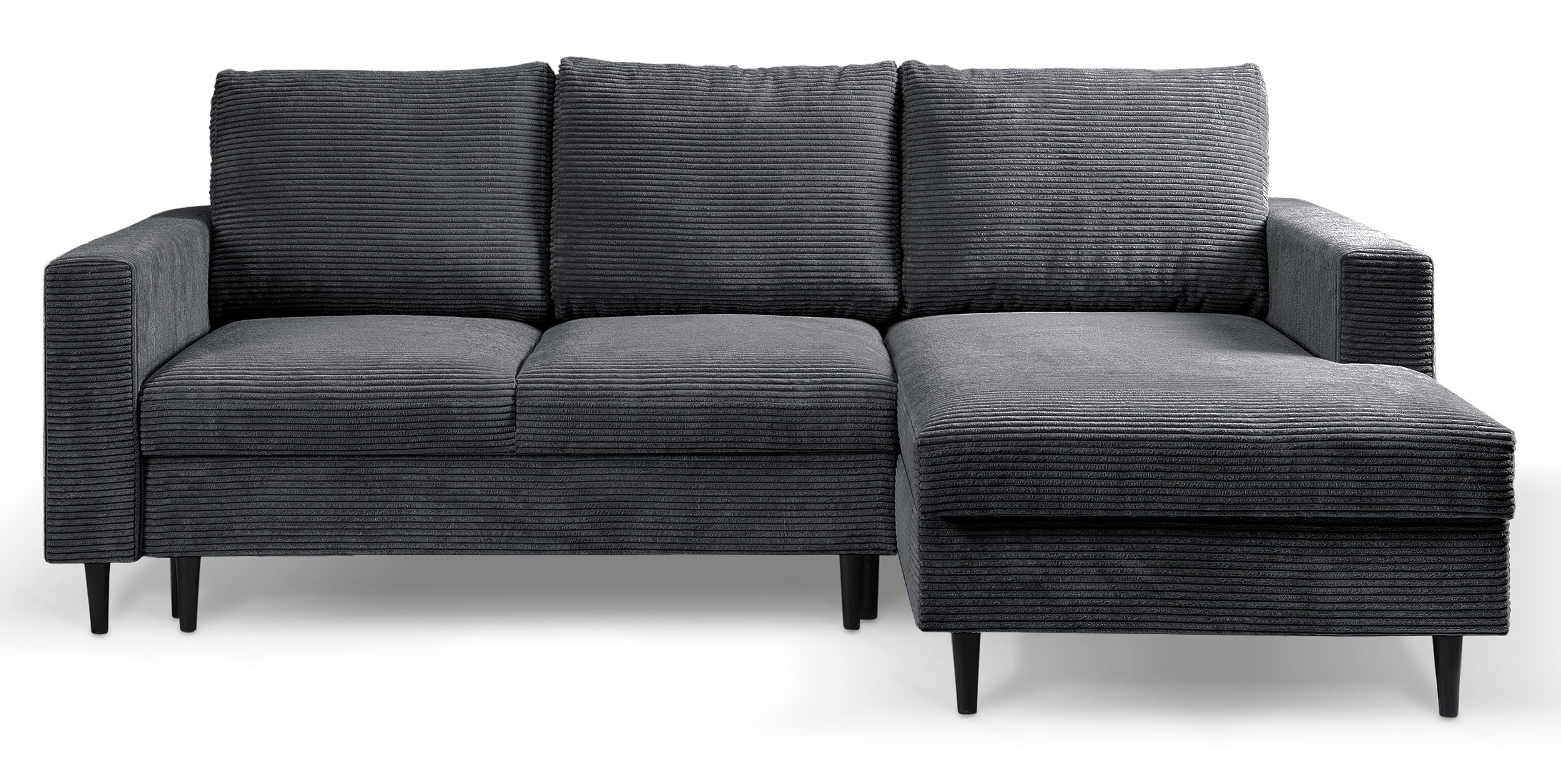 selsey-nalika-ecksofa-l-f-rmig-mit-schlaffunktion-und-stauraum-dunkelgrauer-cord image 1