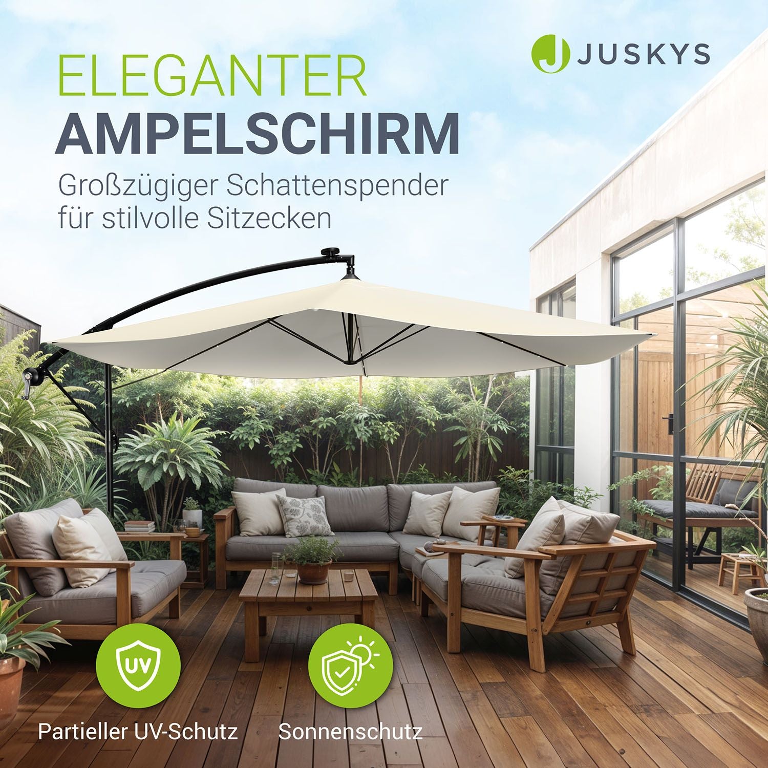 juskys-led-ampelschirm-brazil-3-5-m-grau-creme-mit-st-nder-und-kurbel image 2
