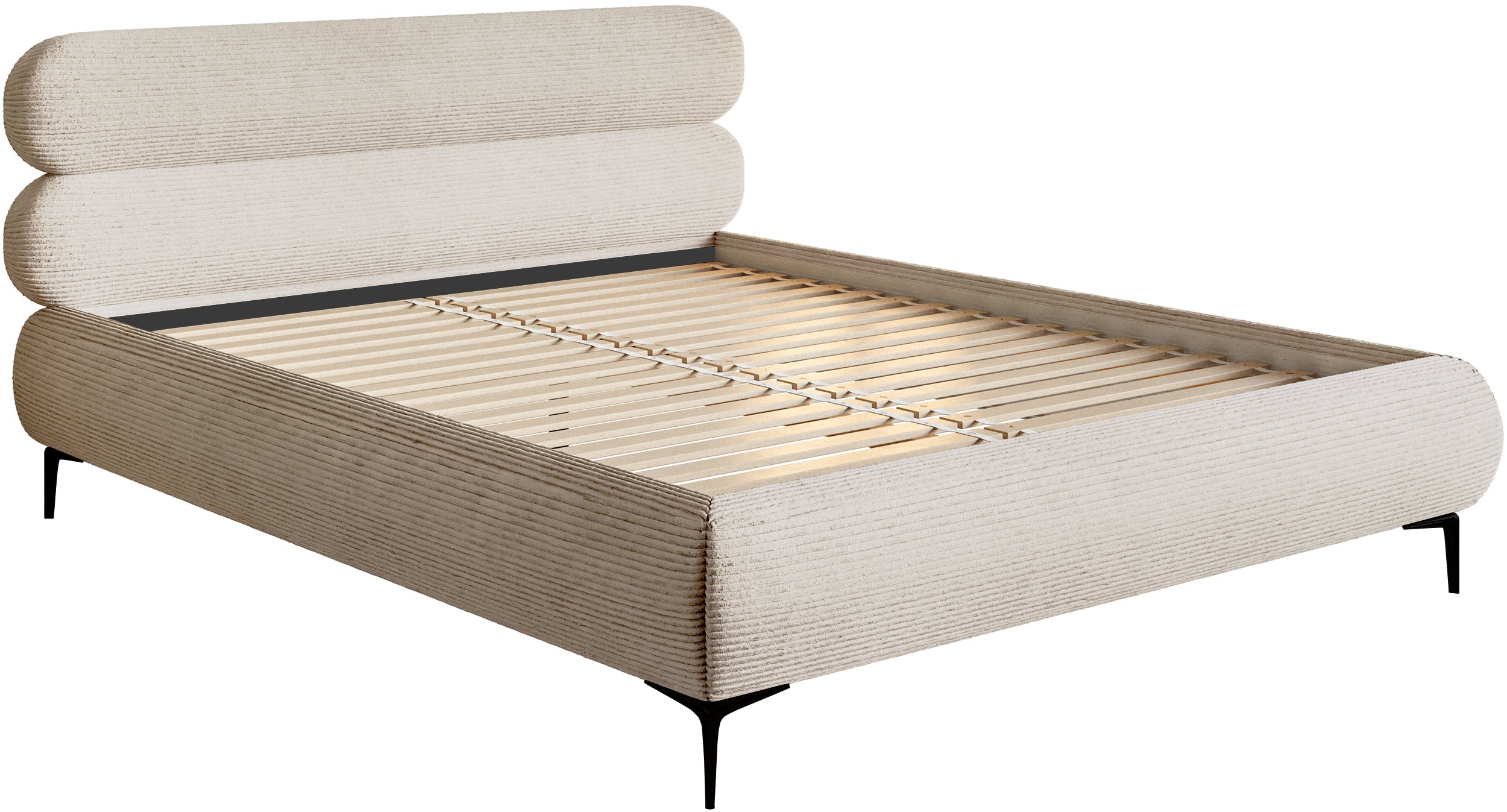 selsey-roule-cord-polsterbett-140x200-cm-hellbeige-cord-schwarze-beine image 7