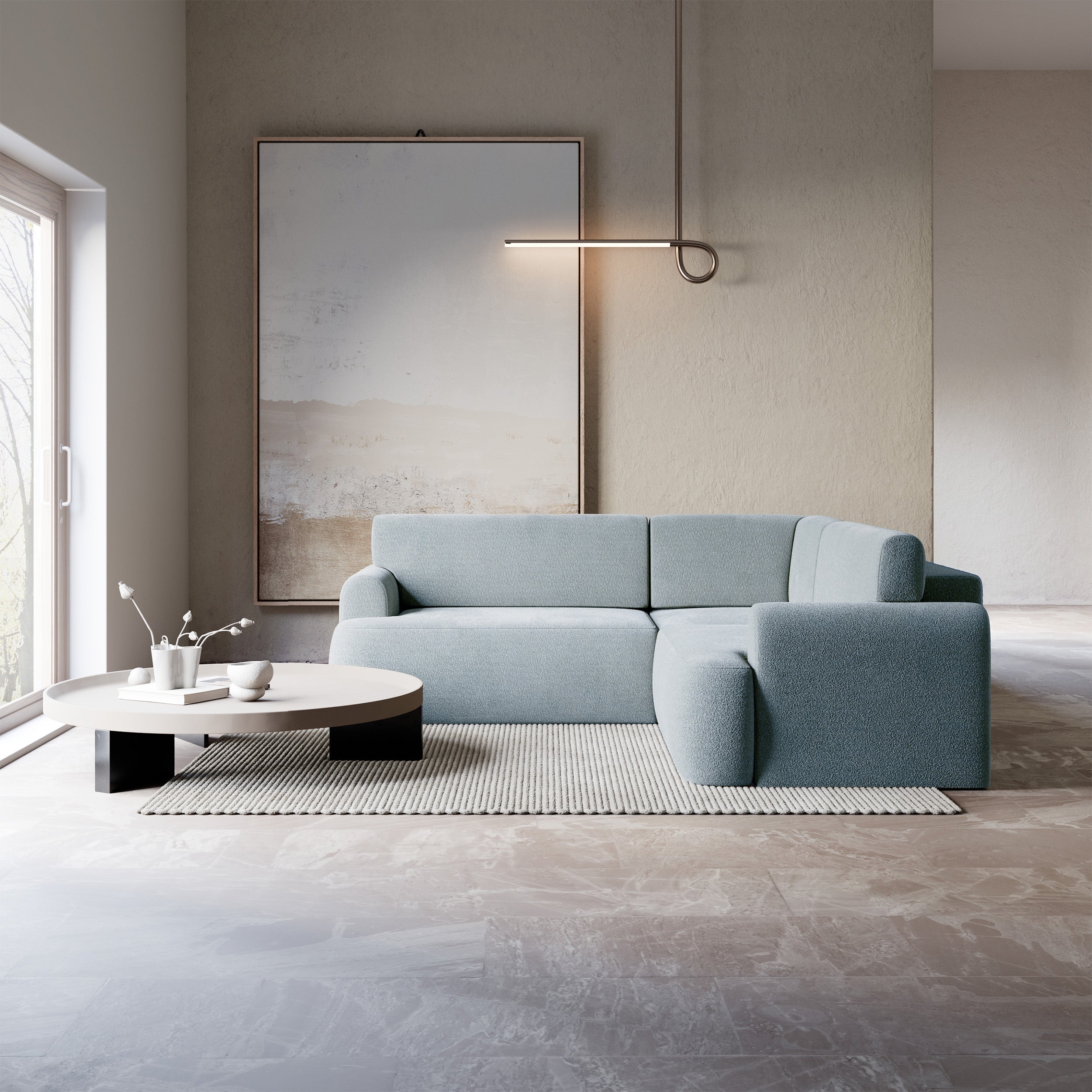 selsey-kaveo-ecksofa-l-f-rmig-universell-mit-schlaffunktion-hellblauer-chenille- image 2