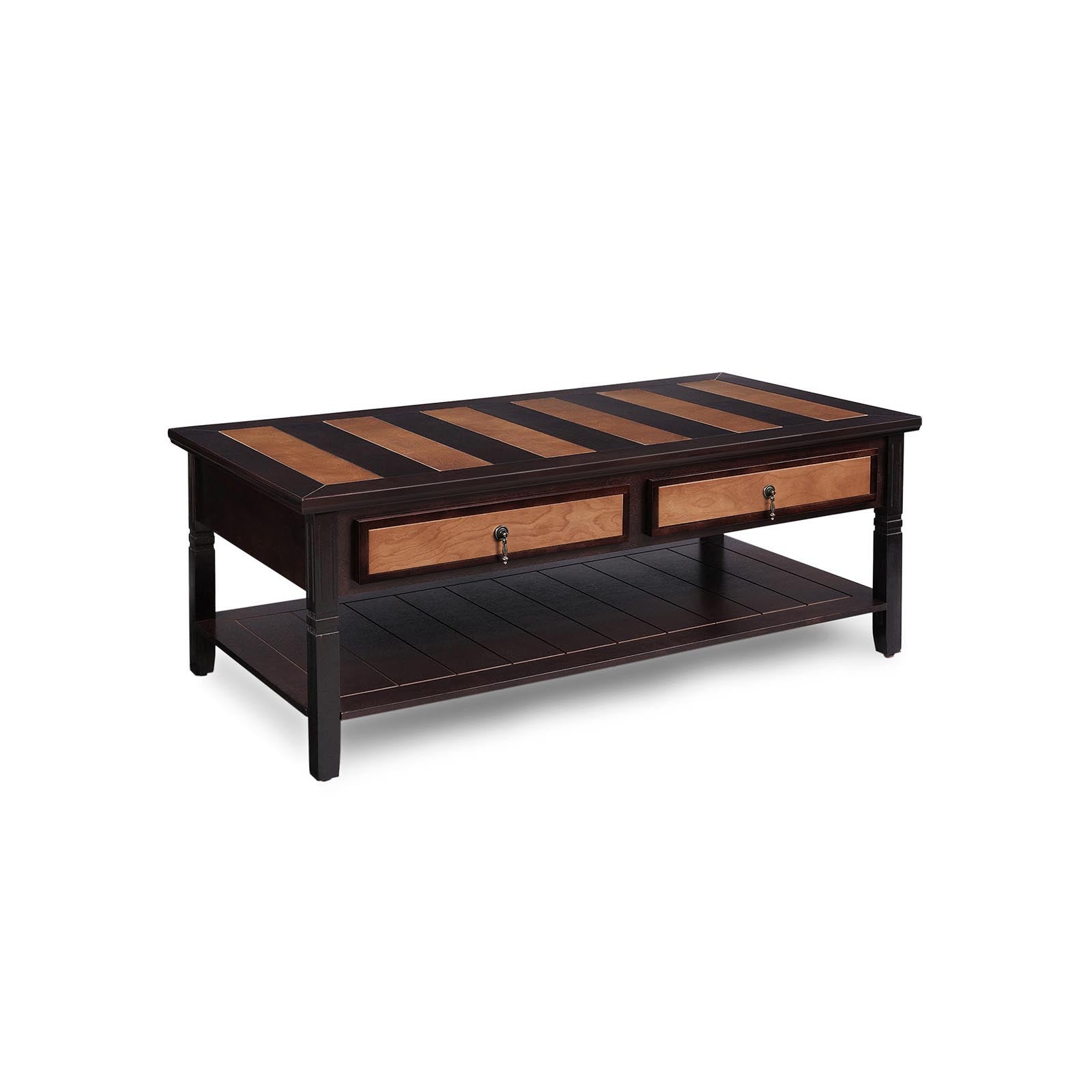 vasagle-couchtisch-2-schubladen-kolonialstil-120-x-60-x-45-cm image 1