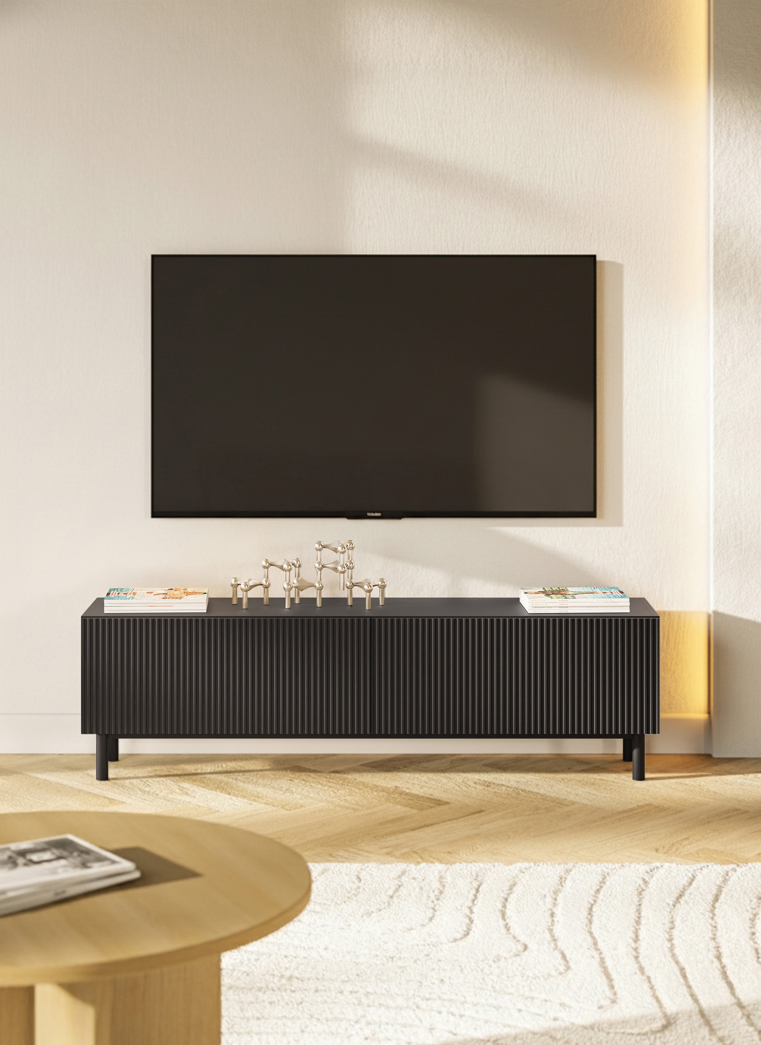 selsey-veldio-new-tv-schrank-140-cm-mit-gefr-ster-front-schwarz image 3