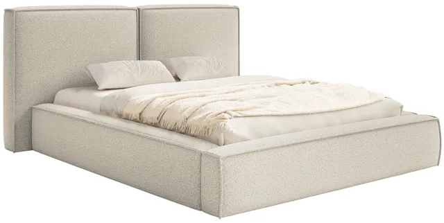 selsey-tilves-polsterbett-180x200-cm-mit-stauraum-hellbeige-boucl-metallrahmen image 1
