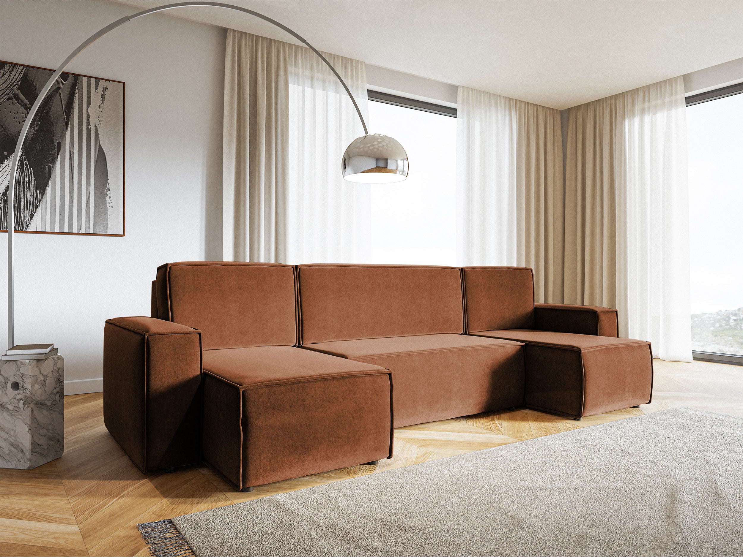 selsey-copertino-u-form-ecksofa-mit-schlaffunktion-und-stauraum-kupfer-hydrophob image 3