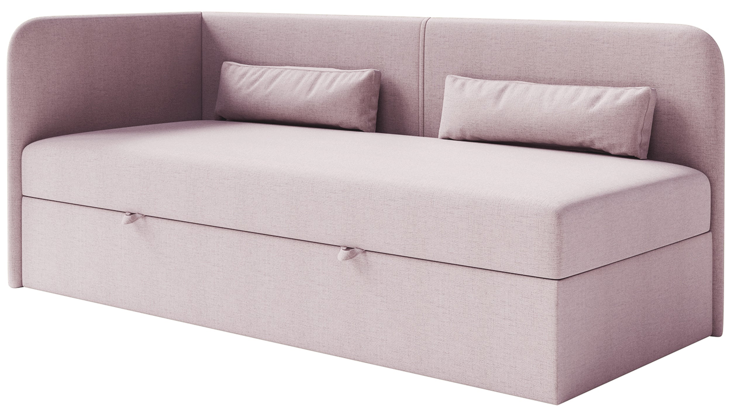 selsey-calmmo-jugendbett-90x200-cm-links-mit-stauraum-rosa-hydrophobe-chenille image 1