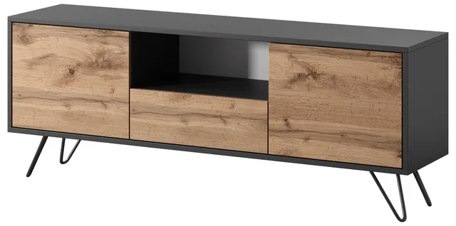 selsey-tv-schrank-ploystea-137-cm-schwarz-wotan-eiche image 1