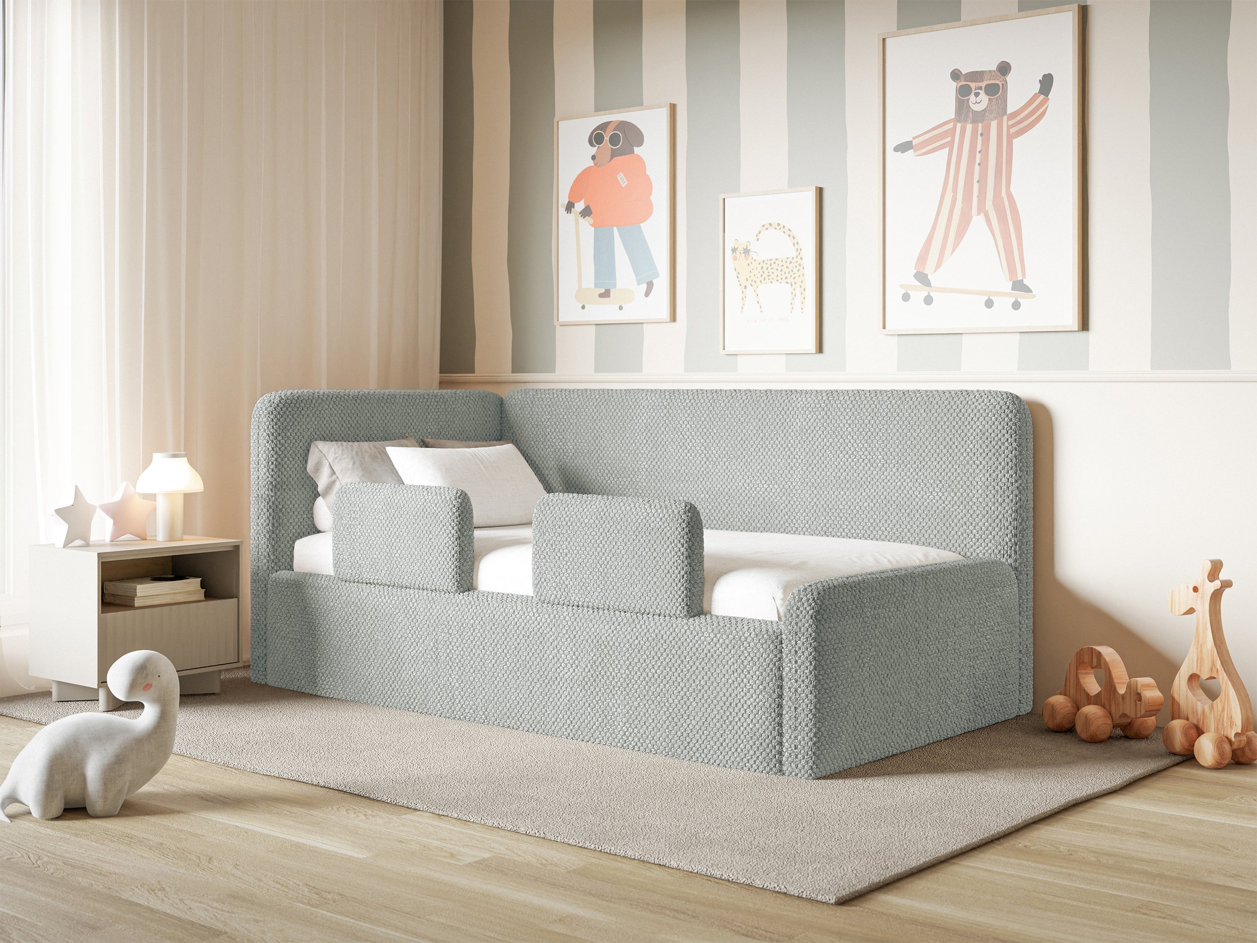 selsey-fanklo-jugendbett-90x200-cm-links-mit-matratze-und-stauraum-grauer-pl-sch image 2