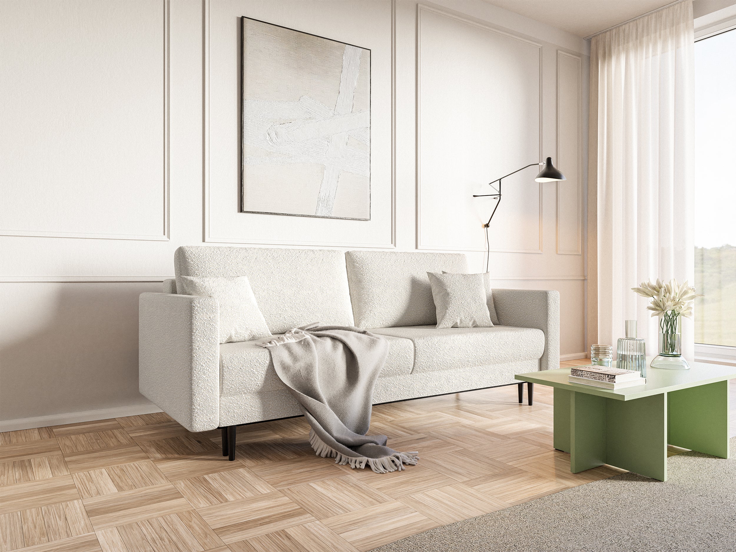 selsey-valico-3-sitzer-schlafsofa-creme-boucl-schwarze-beine image 3