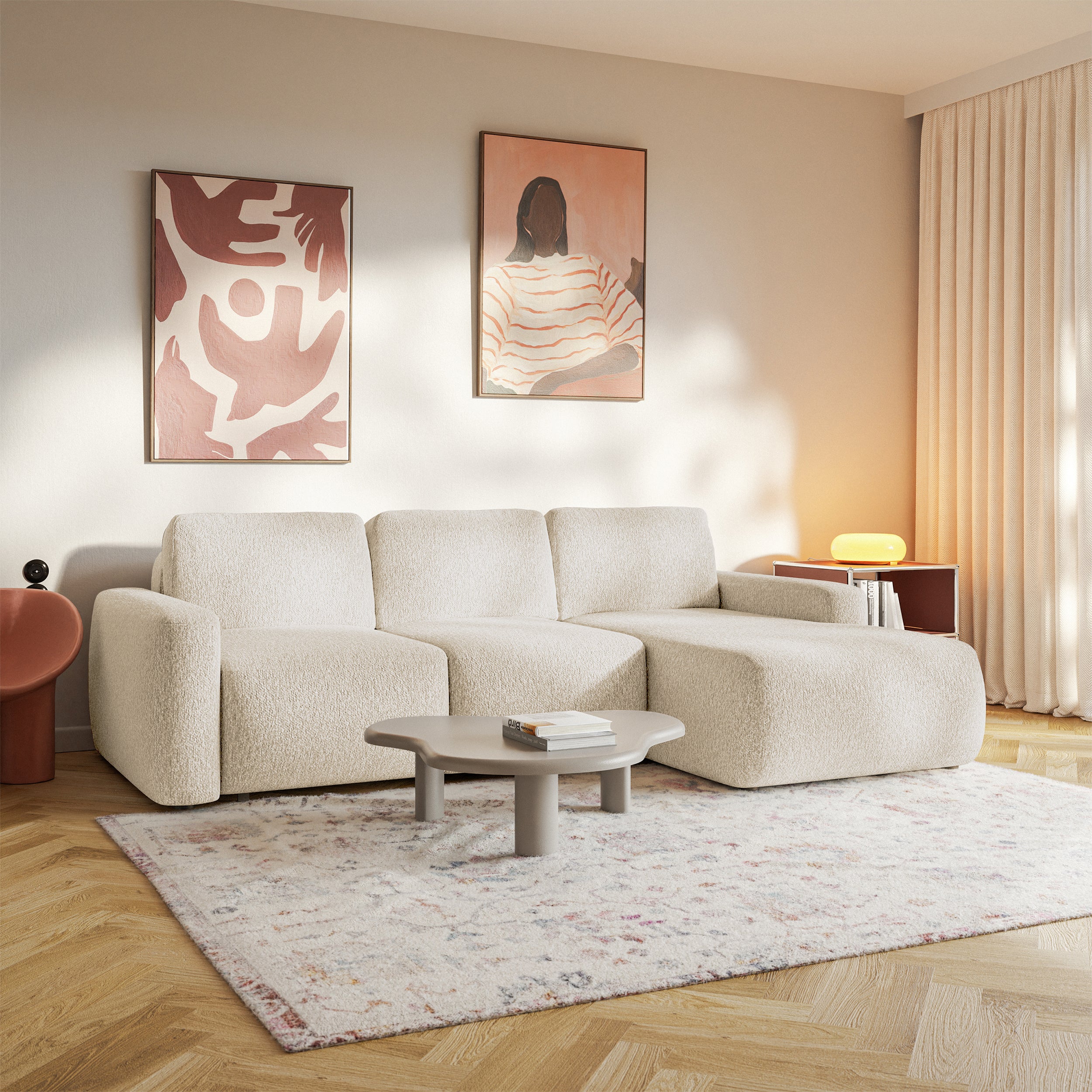 selsey-carnos-mini-ecksofa-l-form-rechts-mit-schlaffunktion-hellbeige-chenille image 5