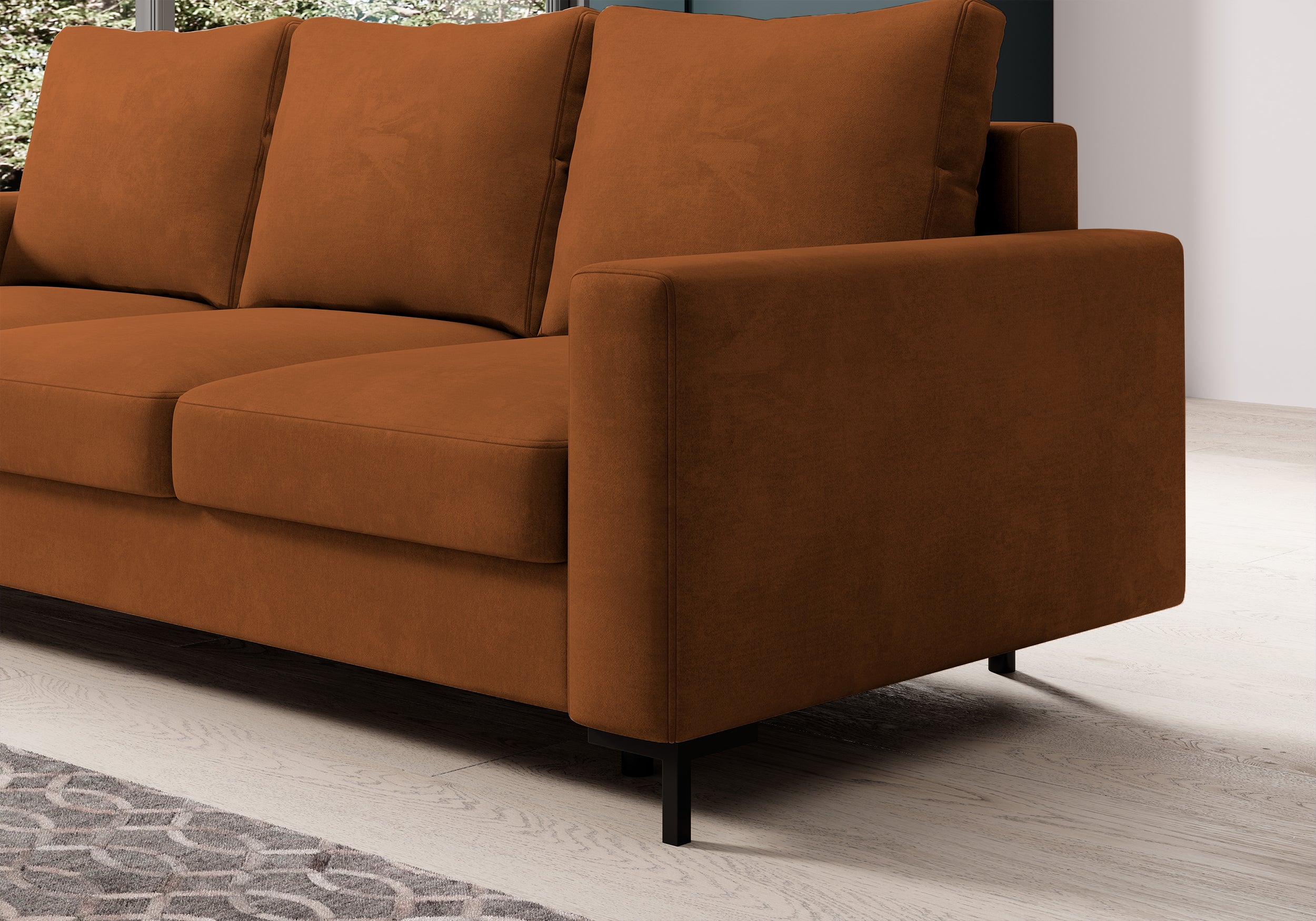selsey-mokpeo-3-sitzer-schlafsofa-mit-stauraum-samt-kupfer image 4