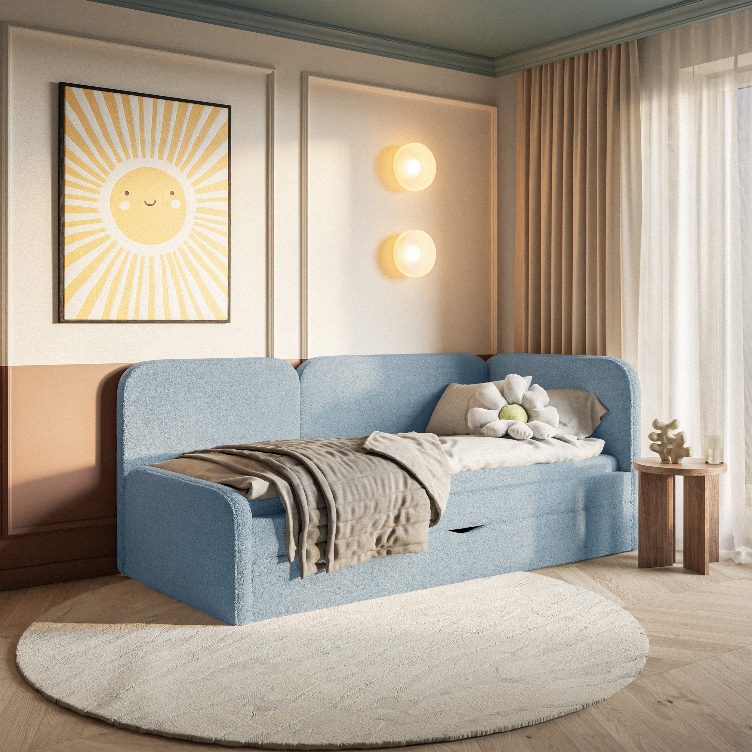 selsey-cuddy-jugendbett-90x200-cm-rechtsseitig-mit-matratze-und-stauraum-hellbla image 2