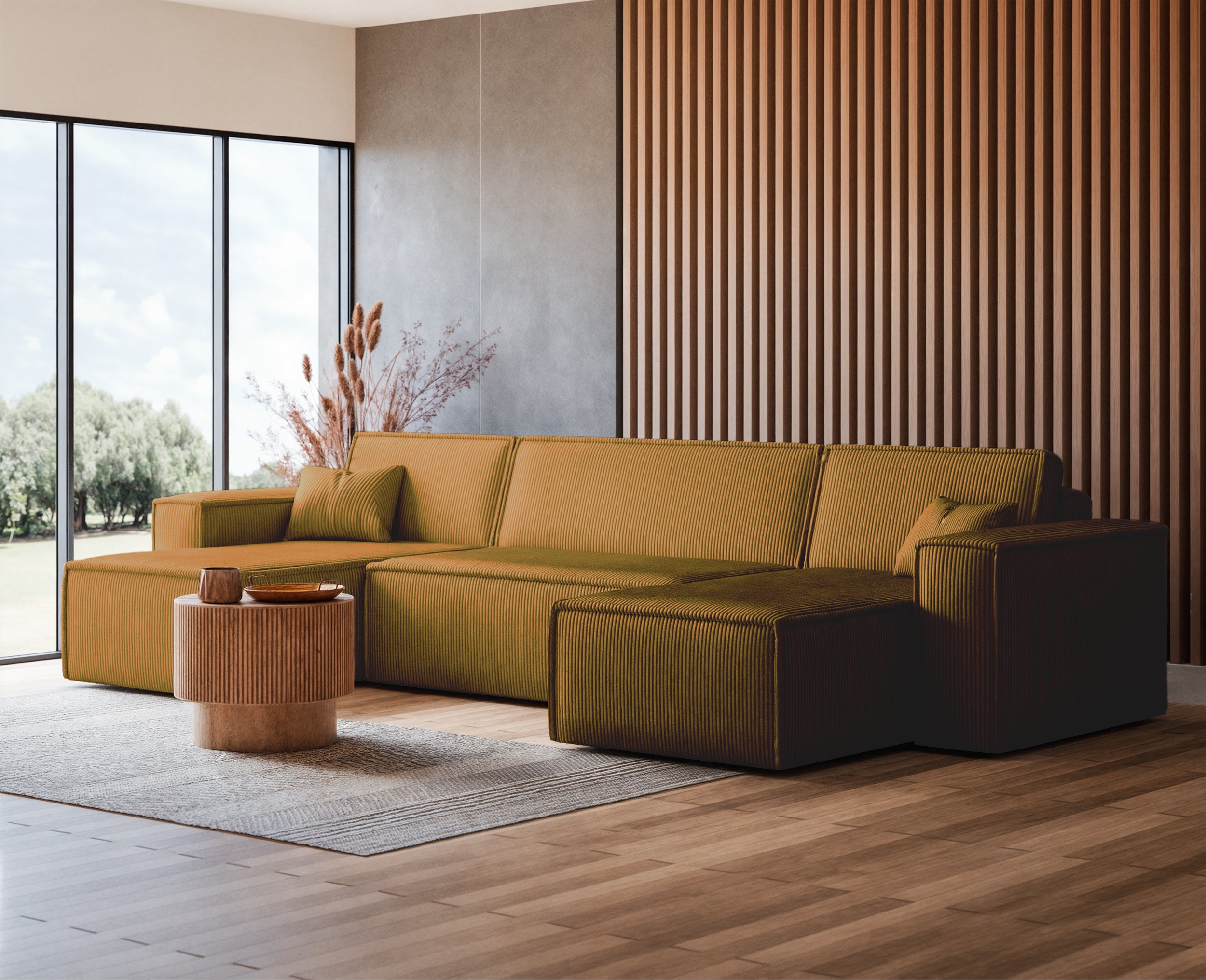 selsey-scarlo-u-f-rmiges-ecksofa-mit-schlaffunktion-senfgelb-cord image 3