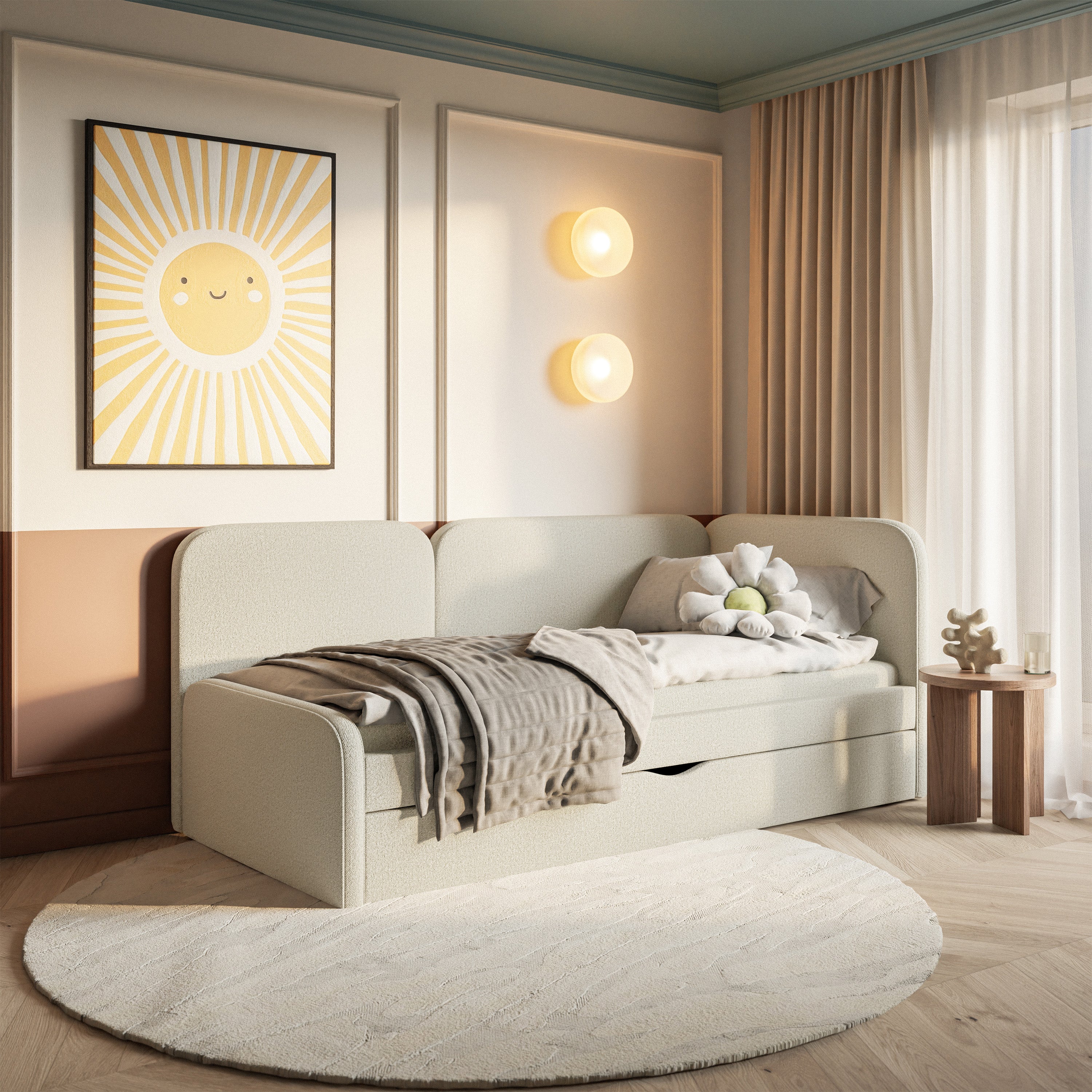 selsey-cuddy-jugendbett-90x200-cm-rechtsseitig-mit-matratze-und-stauraum-hellbei image 2