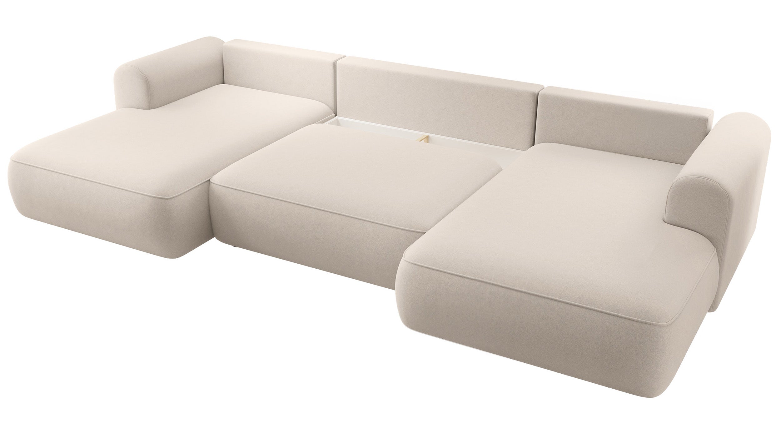 selsey-ovo-ecksofa-u-f-rmig-mit-schlaffunktion-und-stauraum-in-hellbeige-samt image 4