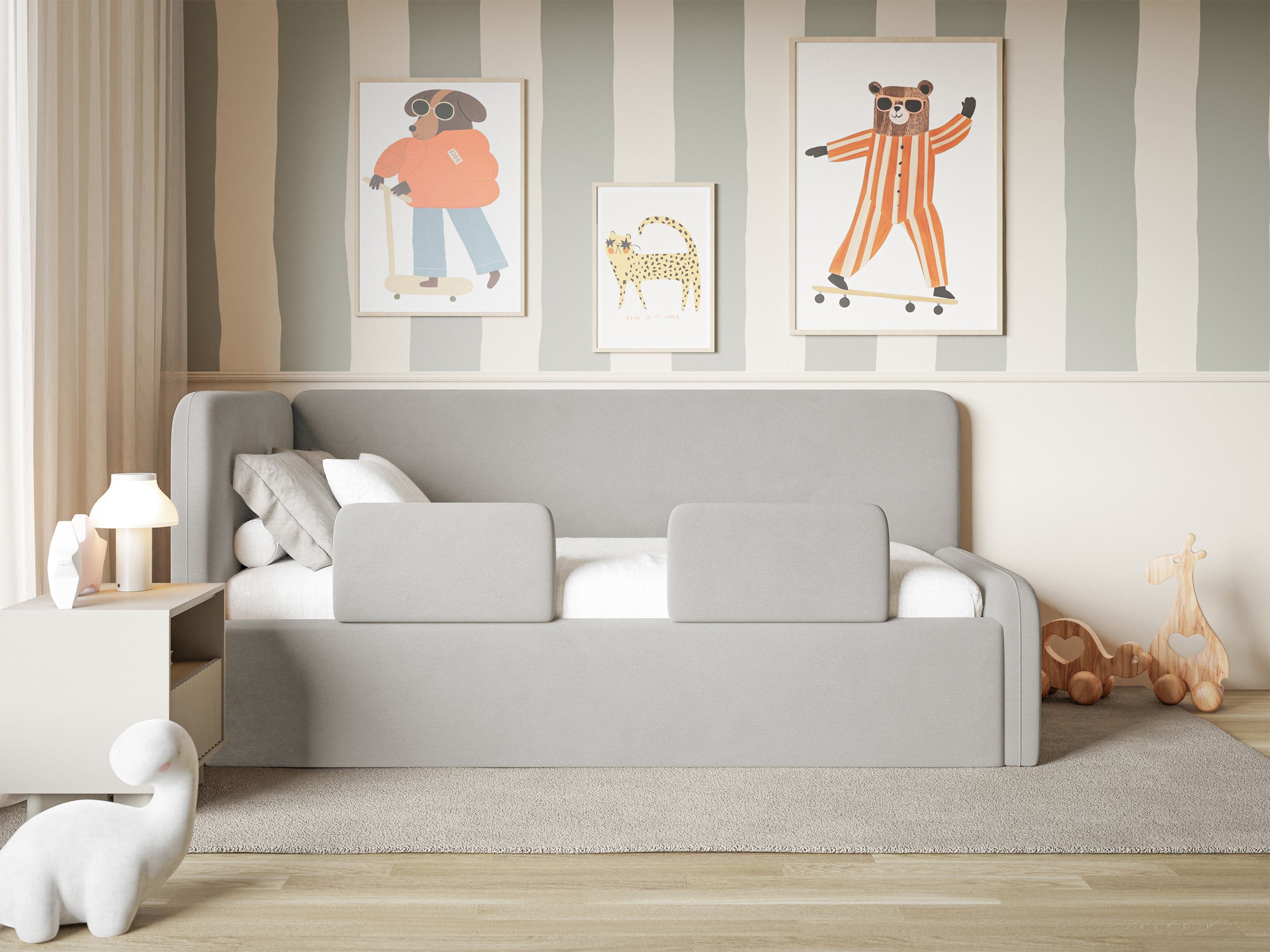selsey-fanklo-jugendbett-90x200-cm-links-mit-stauraum-hellgrauer-samt image 4