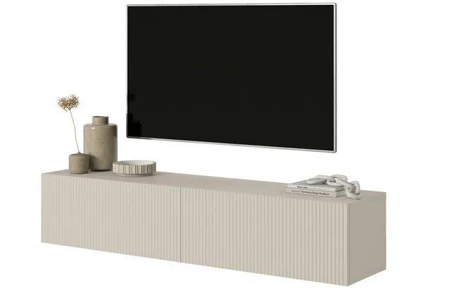 selsey-veldio-h-ngender-tv-schrank-140-cm-mit-gefr-ster-front-grau-beige image 1