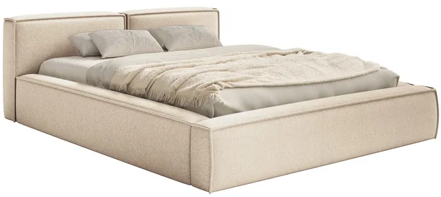 selsey-tilves-slim-low-gepolstertes-bett-200x200-cm-mit-stauraum-hellbeige-cheni image 1