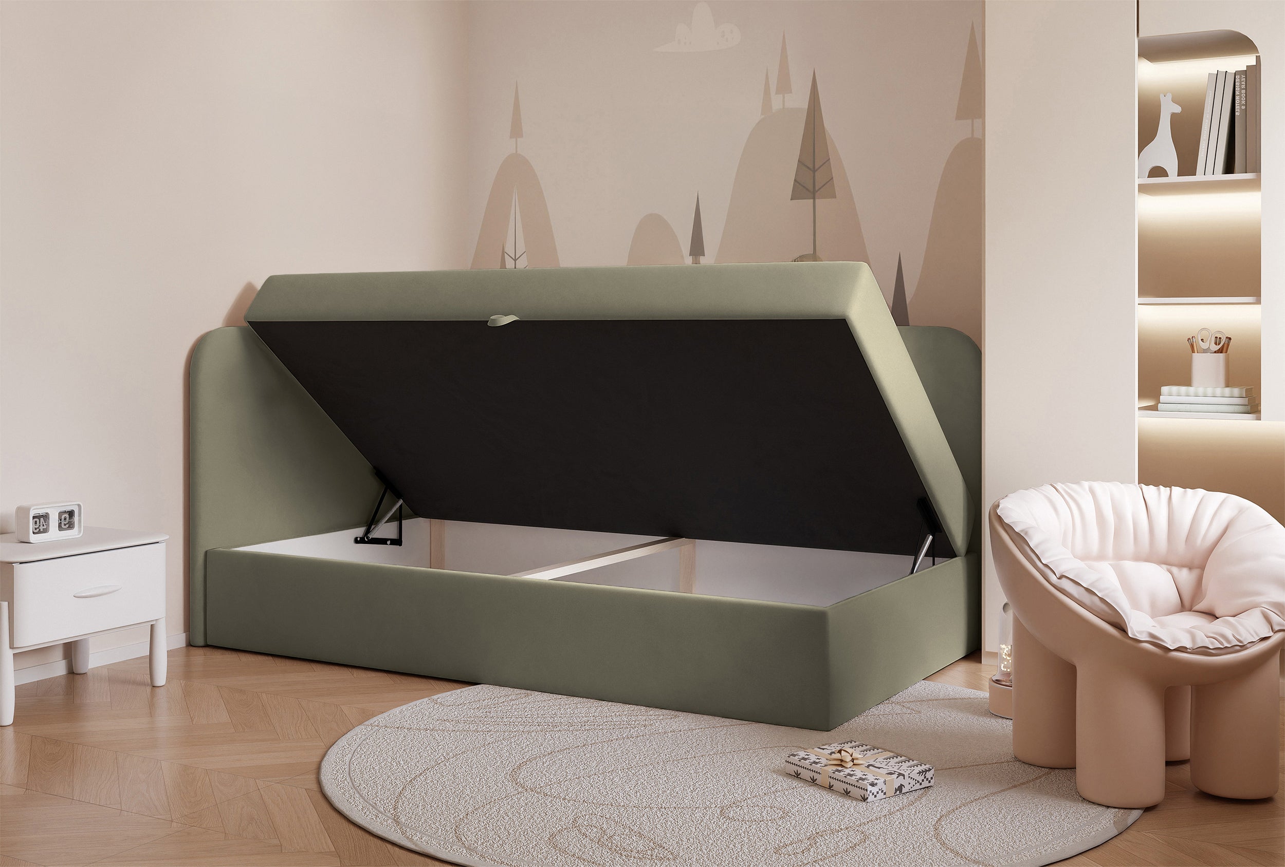 selsey-nubini-jugendbett-90x200-cm-links-salbeigr-ner-velours-wasserabweisend-st image 3