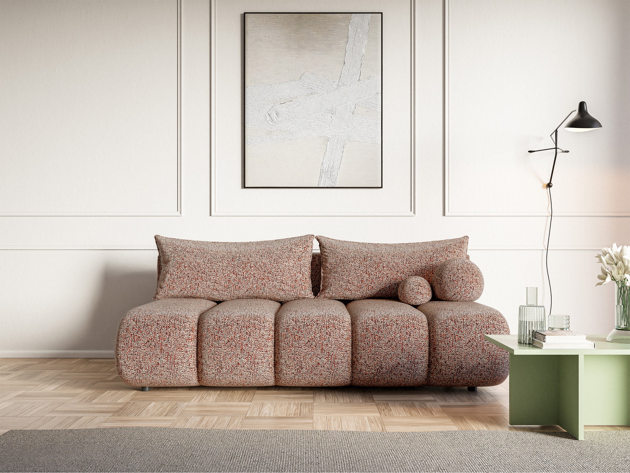 selsey-dandelino-mini-dreisitziges-sofa-mit-schlaffunktion-ziegelrotes-geflecht image 2
