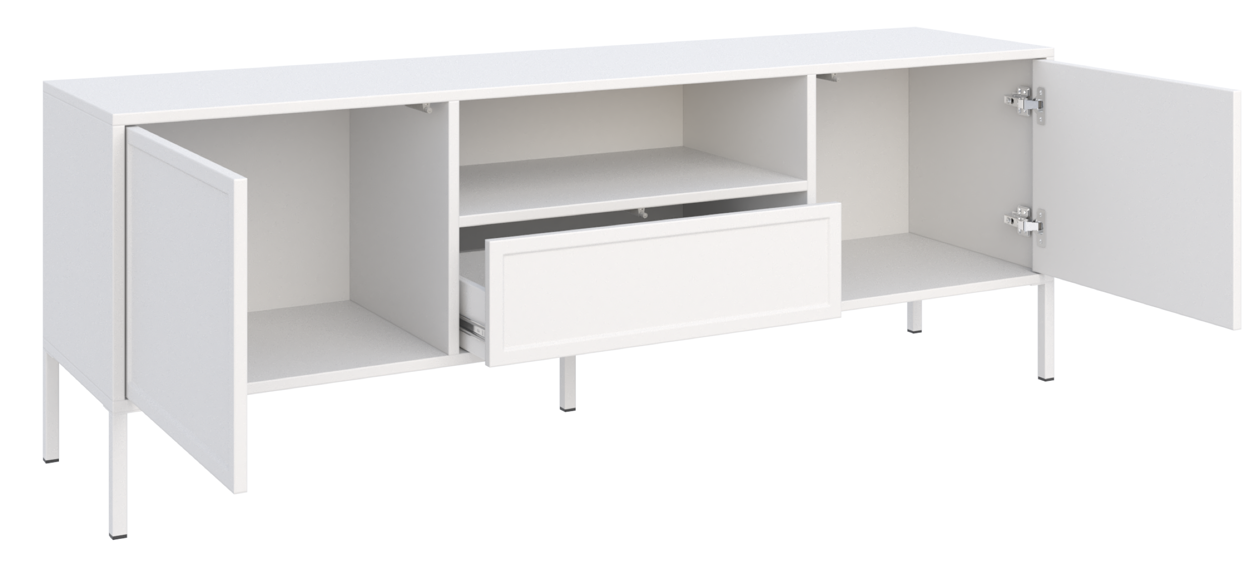 selsey-velveto-tv-schrank-160-cm-zweifl-gelig-mit-schublade-und-nische-wei image 3