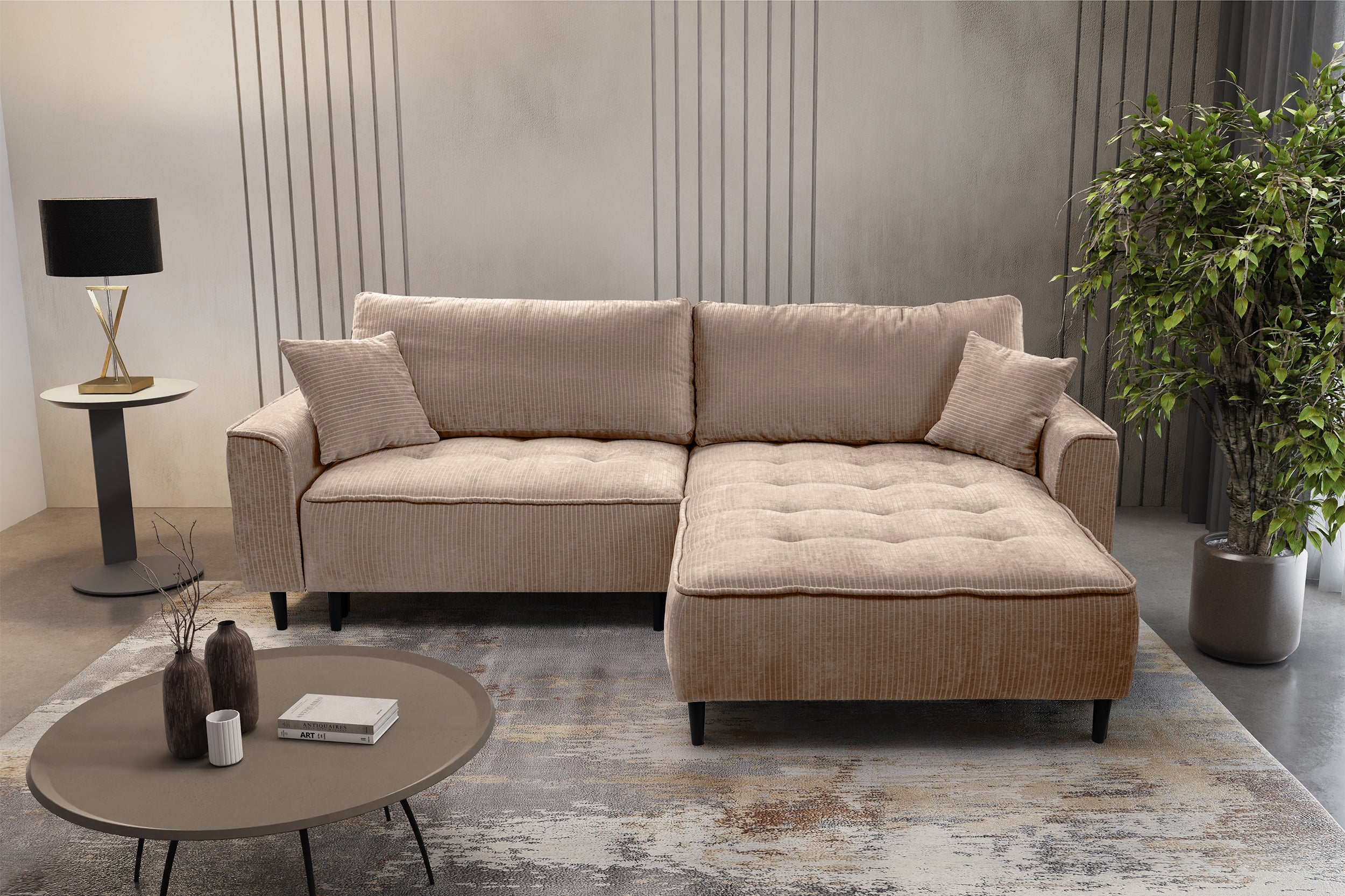 selsey-blues-ecksofa-mit-schlaffunktion-l-form-rechts-mit-stauraum-beige-cordsto image 2