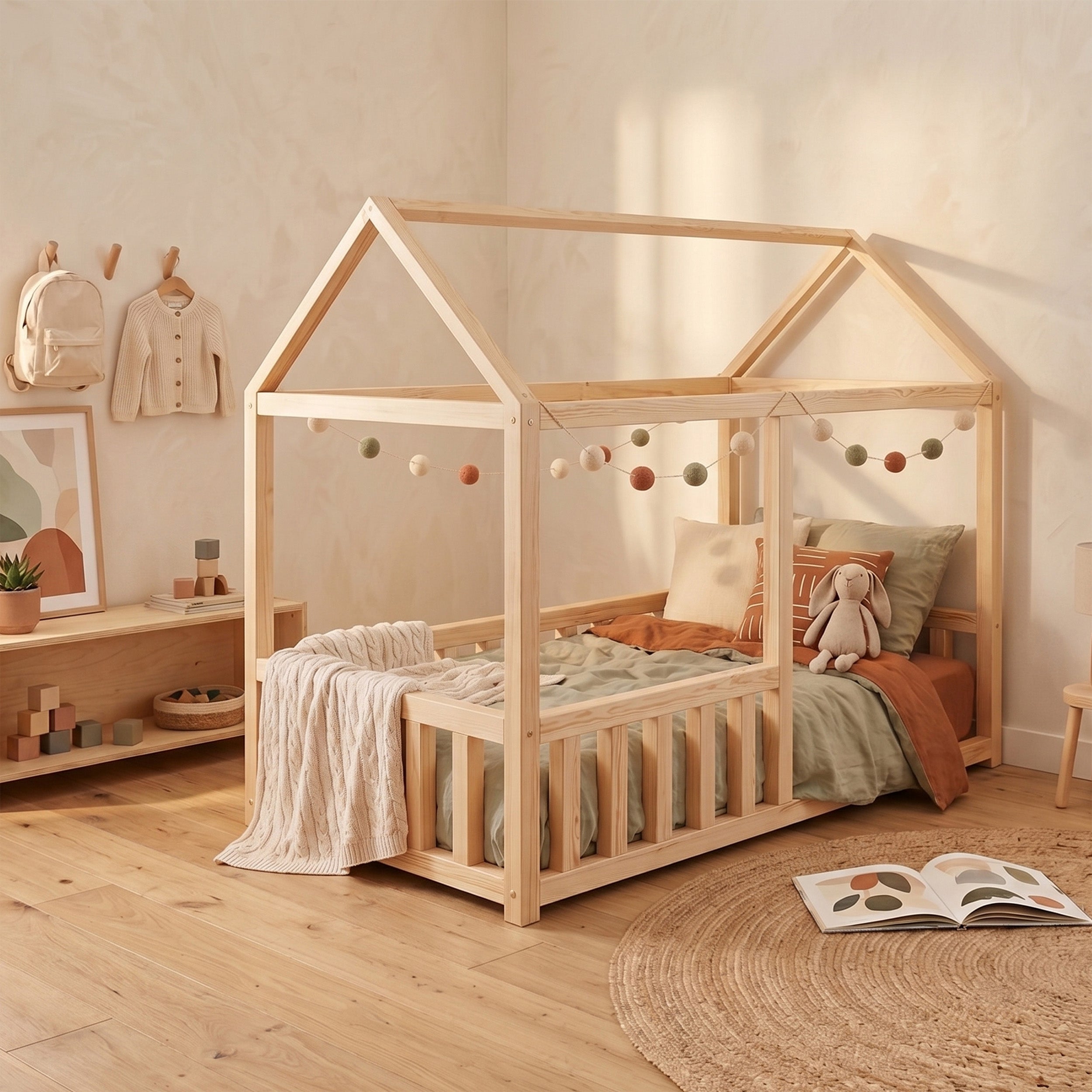 selsey-vistena-hausbett-75x160-cm-mit-kiefernmatratze-natur image 5