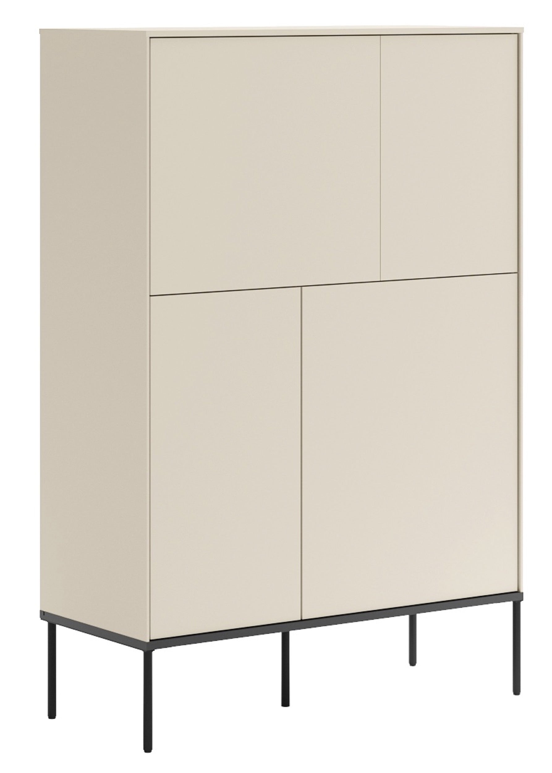 selsey-bellezo-viert-rige-kommode-95-cm-creme-mit-push-open image 2