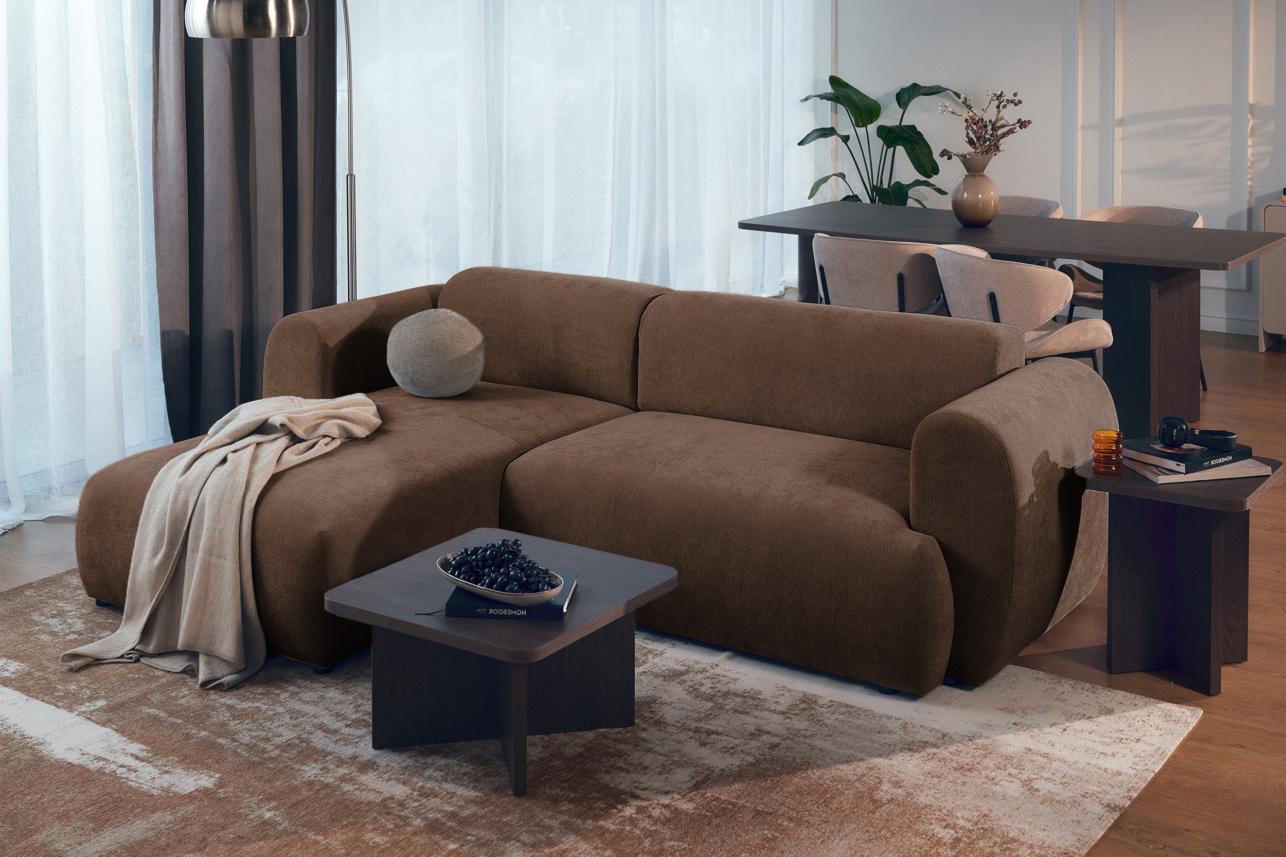 selsey-emia-ecksofa-l-links-mit-schlaffunktion-braunes-chenille image 2