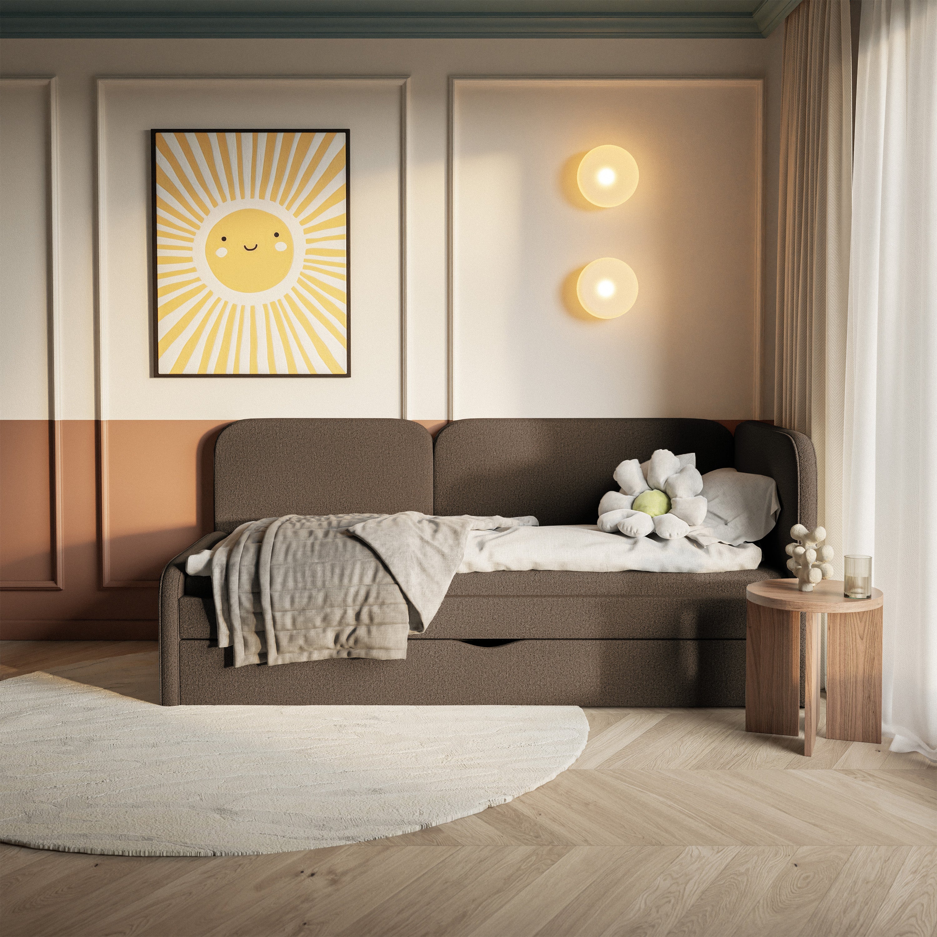 selsey-cuddy-jugendbett-90x200-cm-rechtsseitig-mit-matratze-und-stauraum-brauner image 3