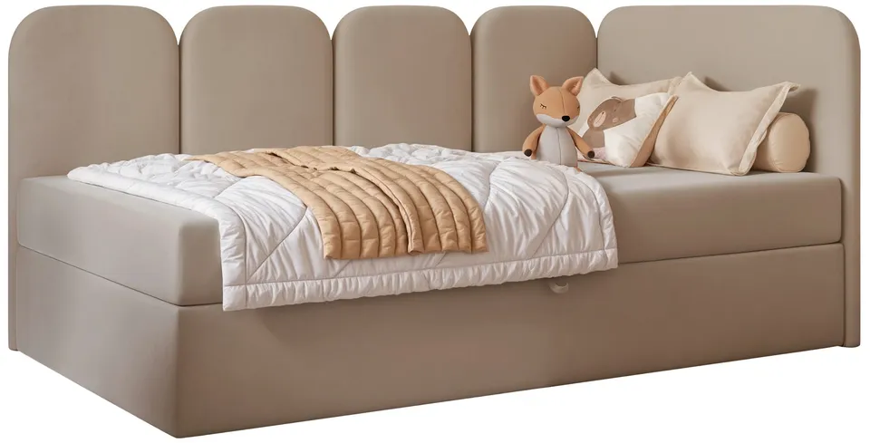 selsey-nubini-jugendbett-90x200-cm-rechts-mit-stauraum-beige-velours image 1