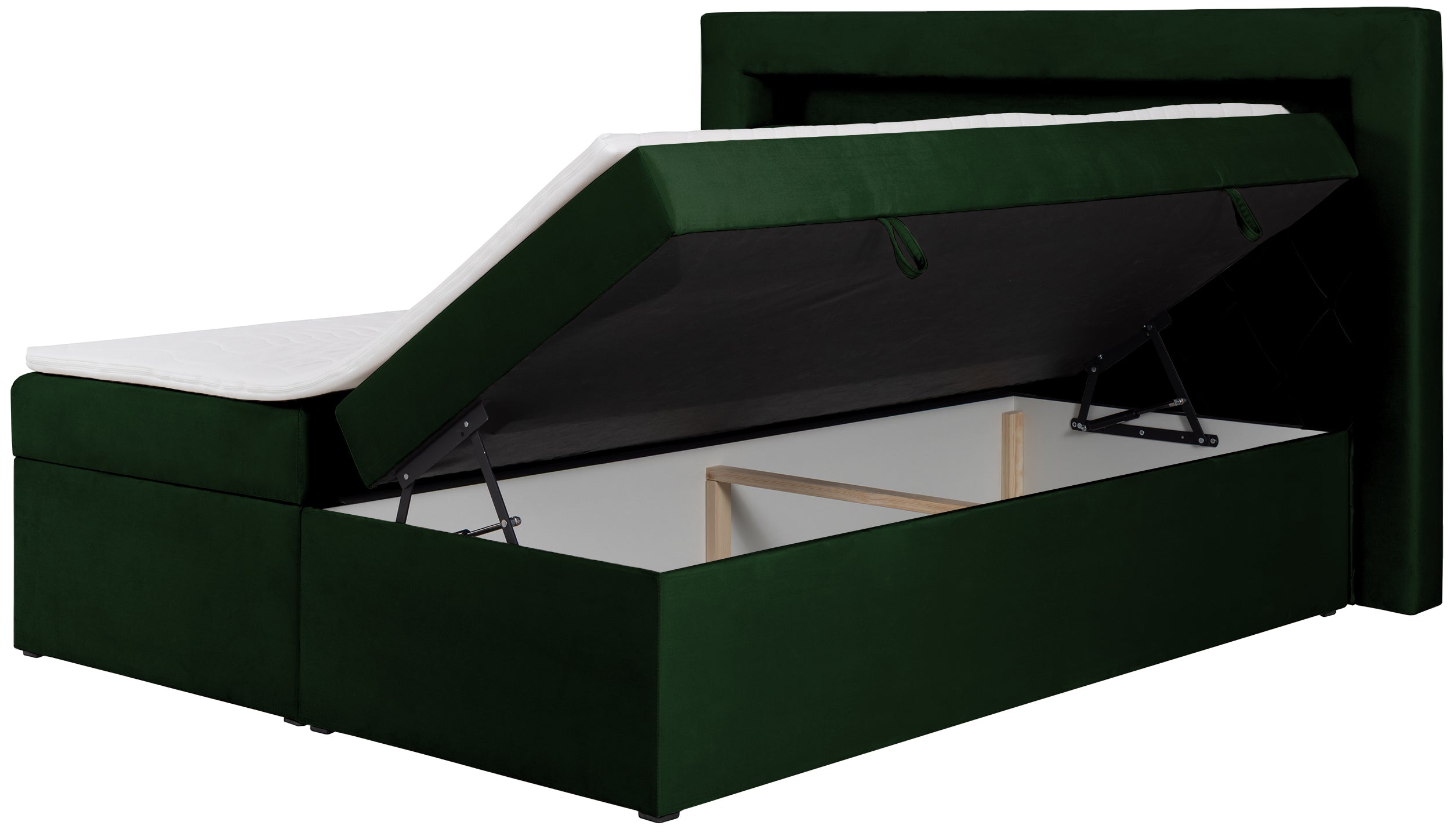 selsey-goldess-kontinentalbett-140x200-cm-mit-stauraum-und-led-samt-flaschengr-n image 8