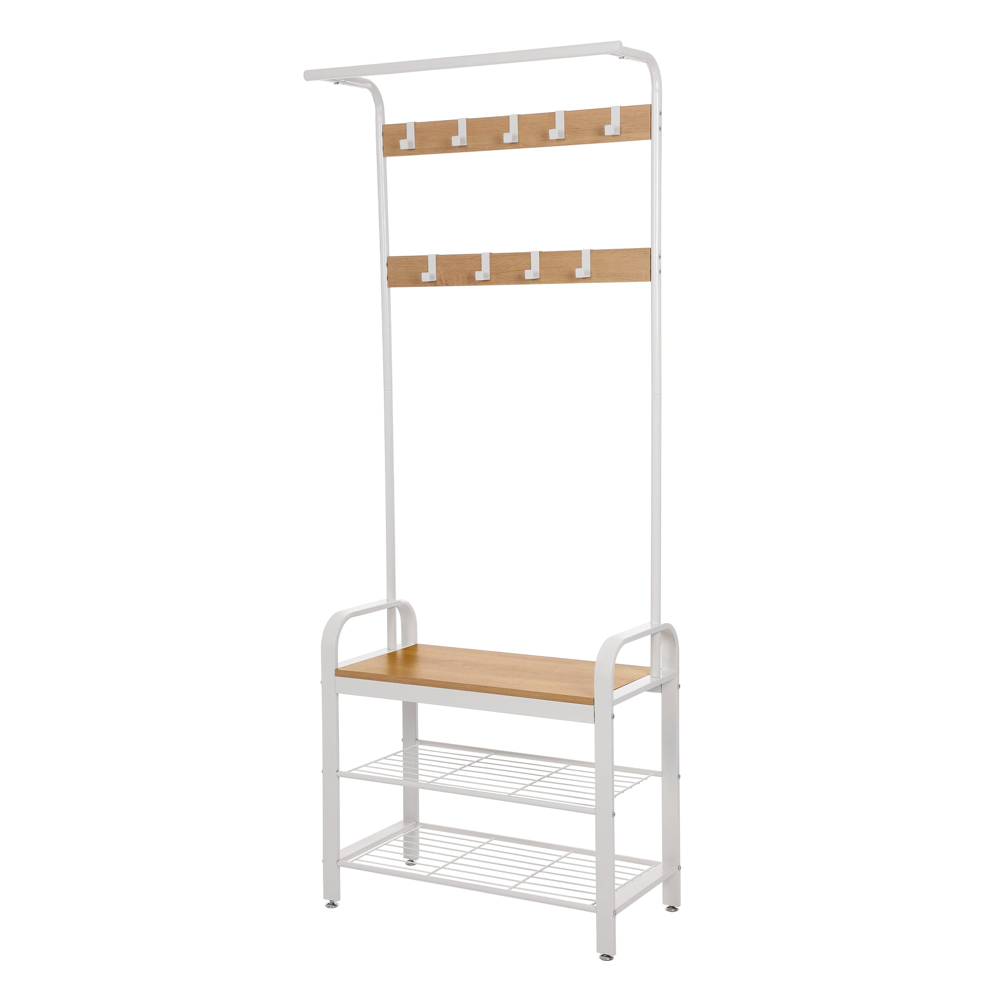 vasagle-garderobenst-nder-183-cm-hoch-greige-grau-mit-schuhregal-und-sitzfl-che image 3