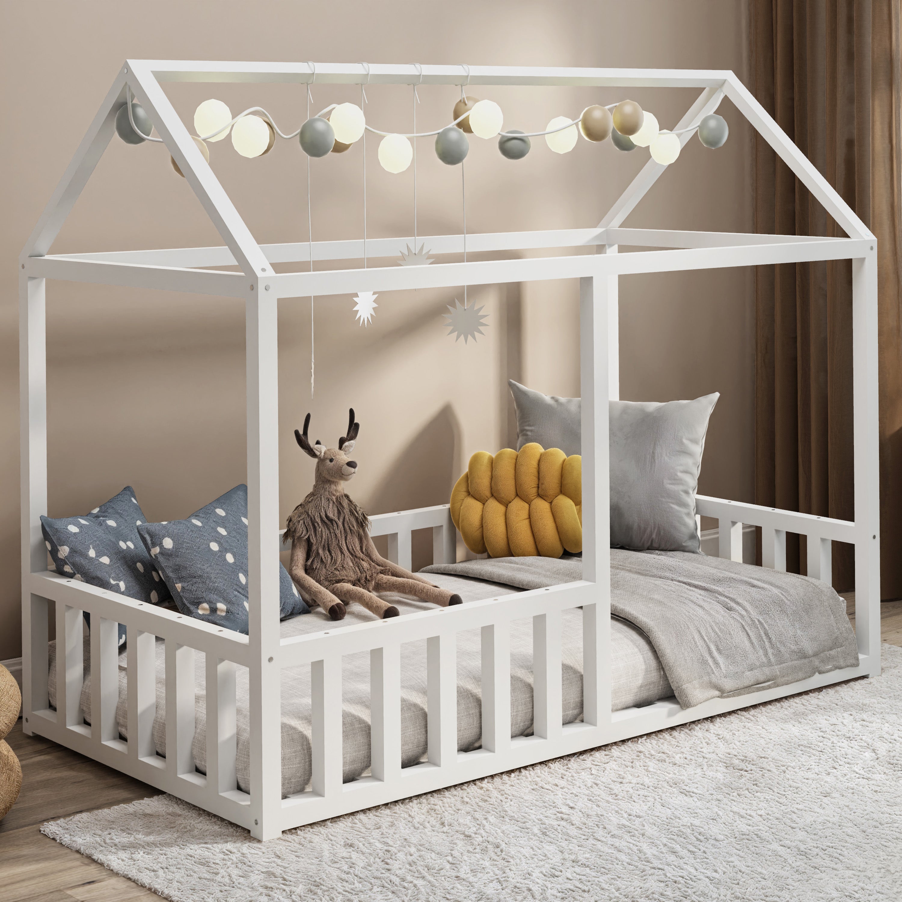 selsey-vistena-hausbett-75x160-cm-mit-matratze-wei image 2