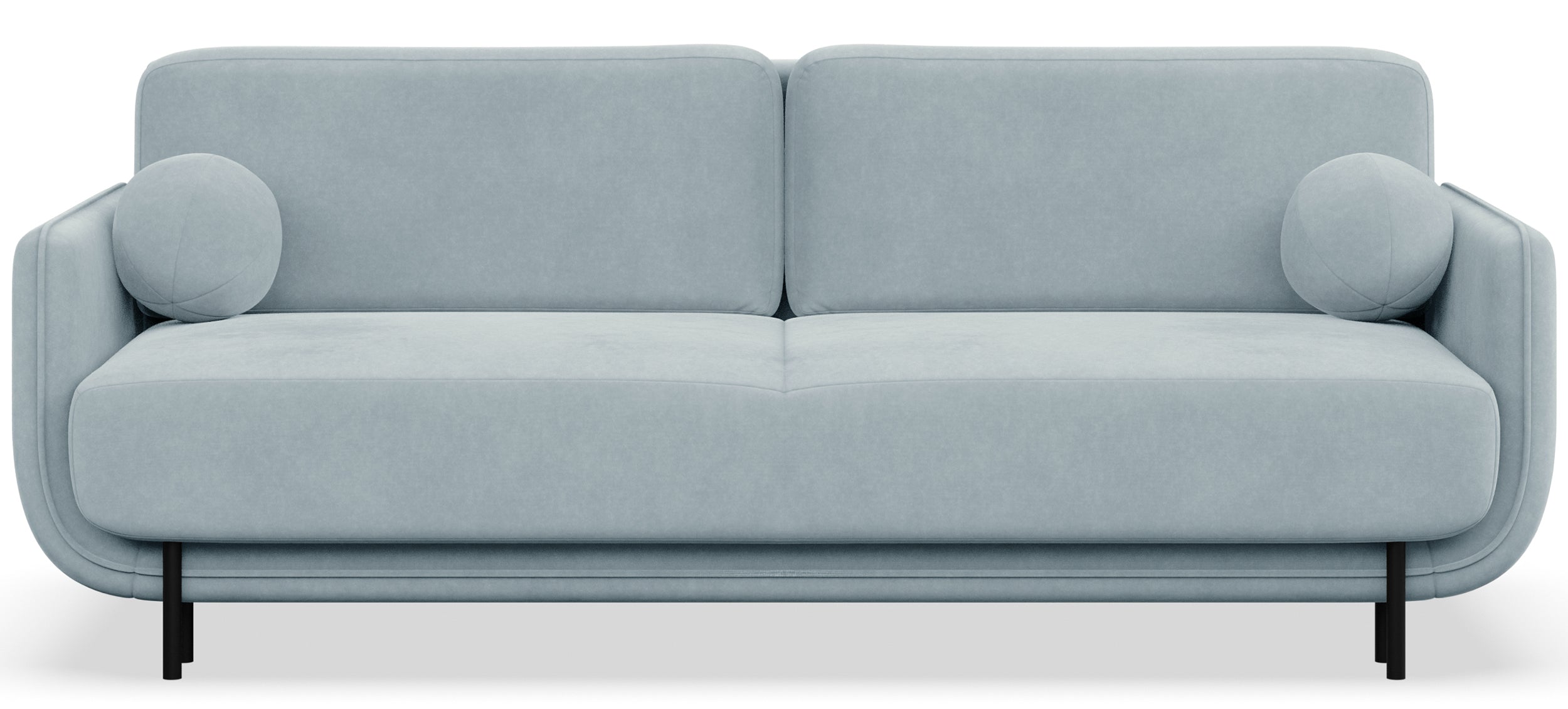 selsey-dreisitziges-schlafsofa-ovals-hellblauer-samt-ausklappbar image 1