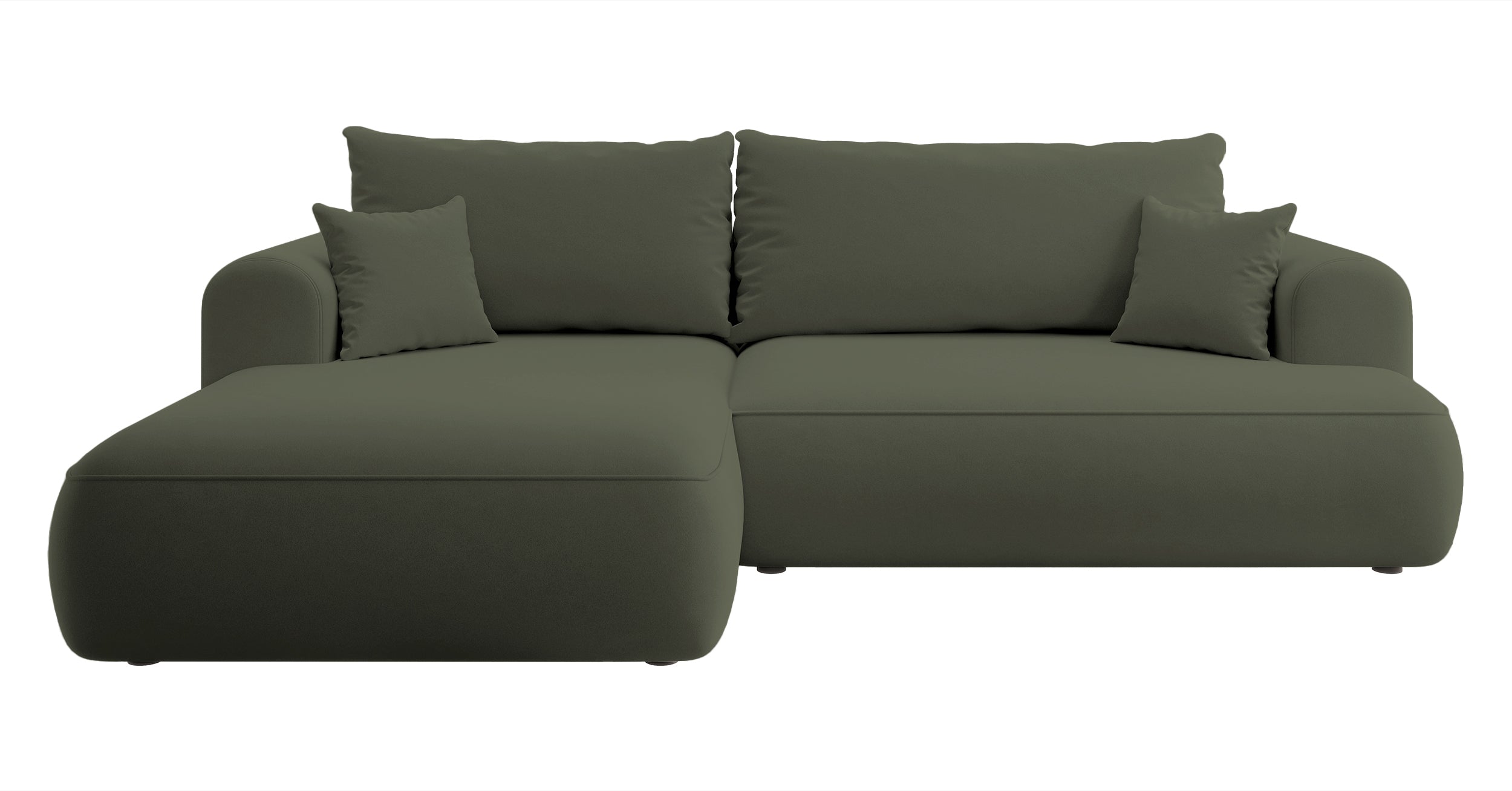 selsey-ovo-ecksofa-mit-schlaffunktion-l-form-links-olivgr-ner-samt-mit-stauraum image 1