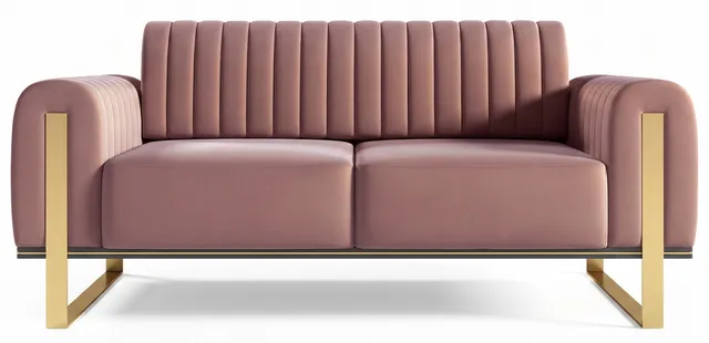 selsey-parissa-zweisitziges-sofa-rosa-samt image 1