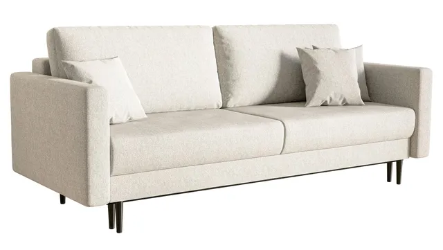 selsey-valico-dreisitziges-ausklapp-sofa-creme-chenille-schwarze-beine image 1