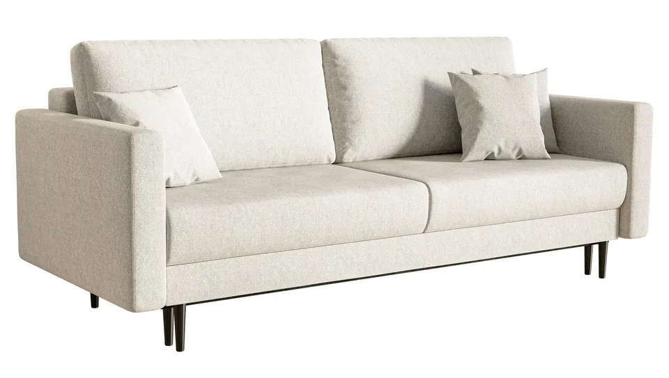 selsey-valico-dreisitziges-ausklapp-sofa-creme-chenille-schwarze-beine image 1