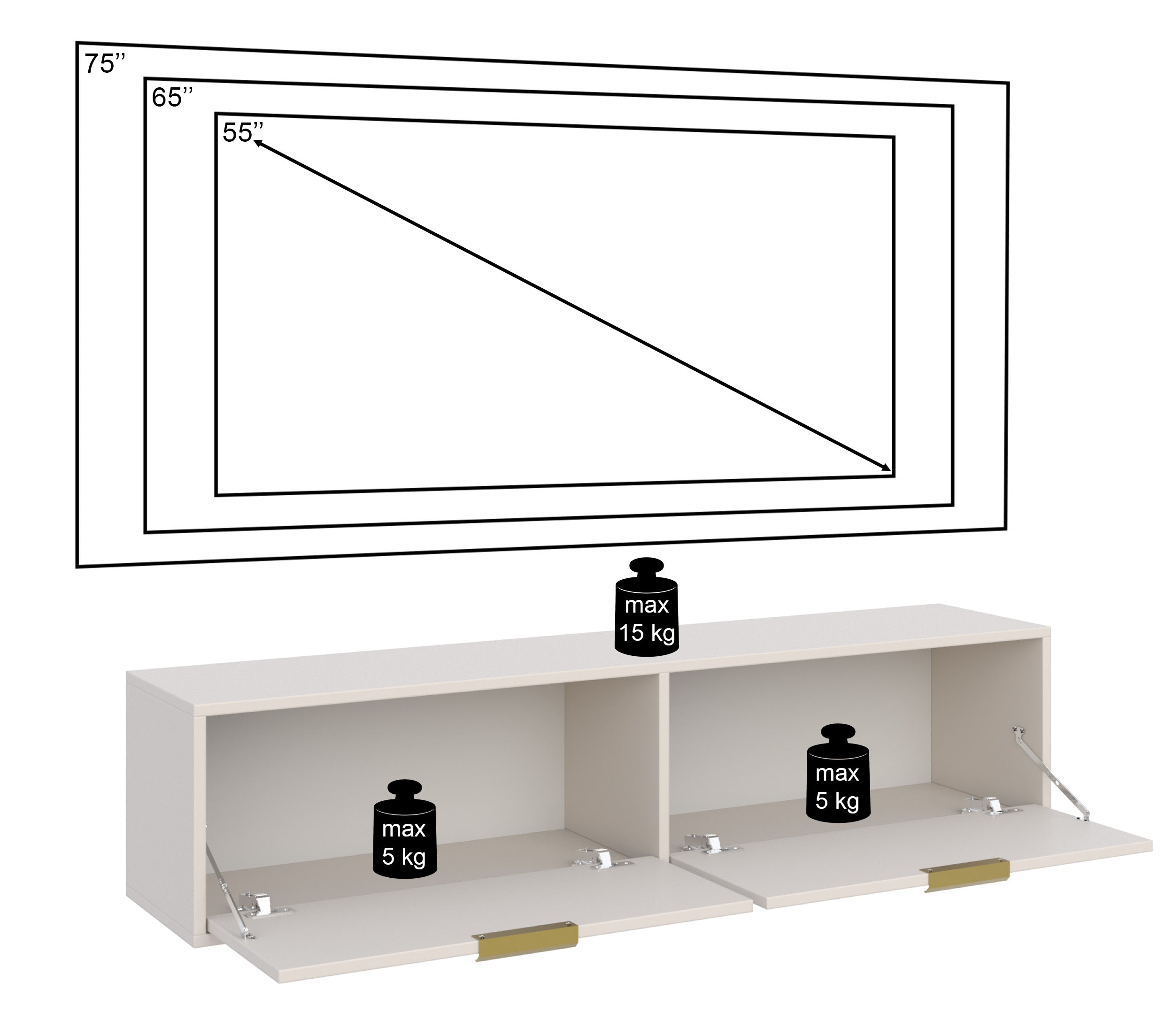 selsey-vena-h-ngender-tv-schrank-140-cm-mit-zwei-klappen-kaschmir image 7