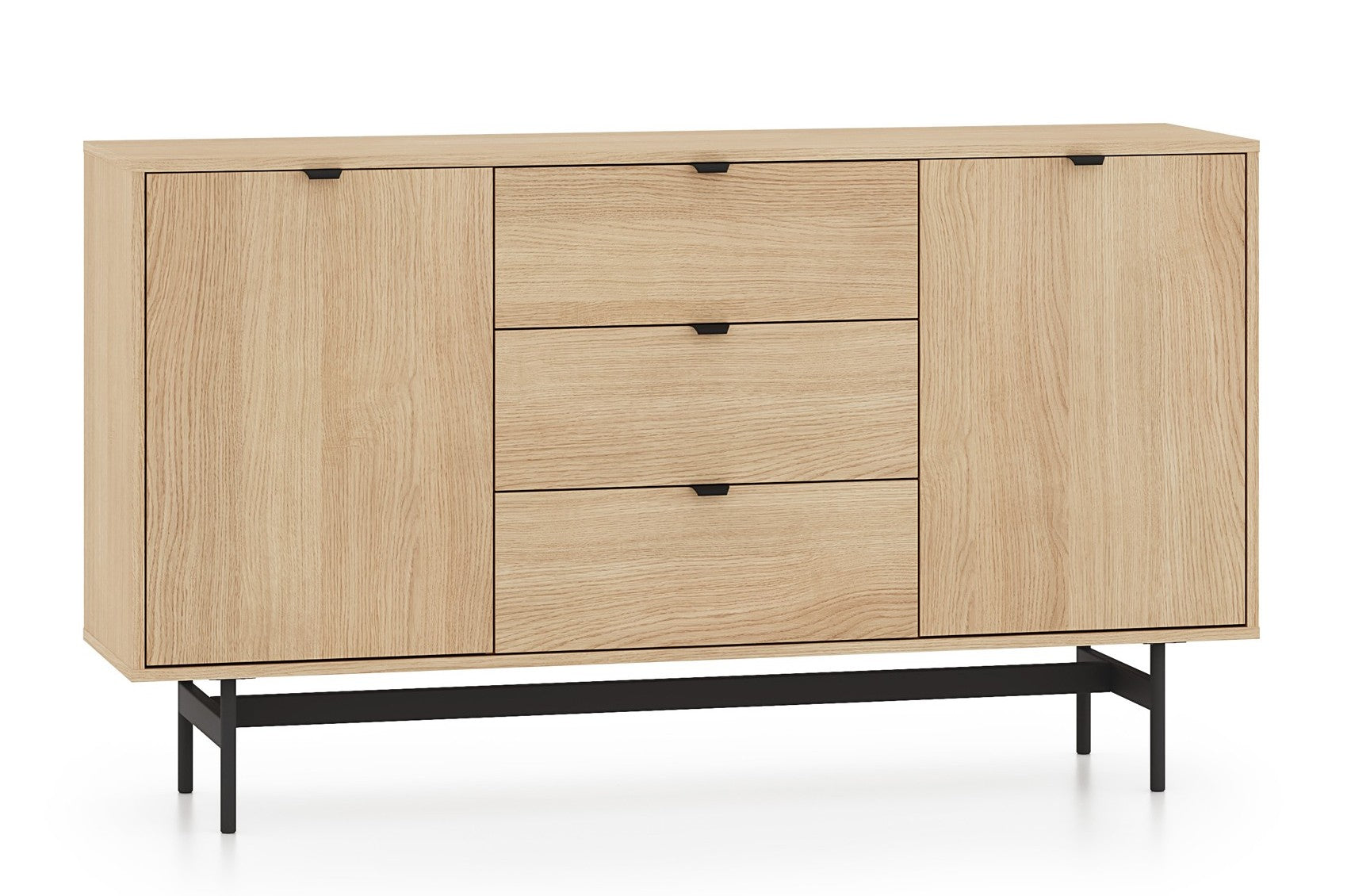 selsey-reynos-zweit-rige-kommode-mit-drei-schubladen-150-cm-eiche-mavelie image 1