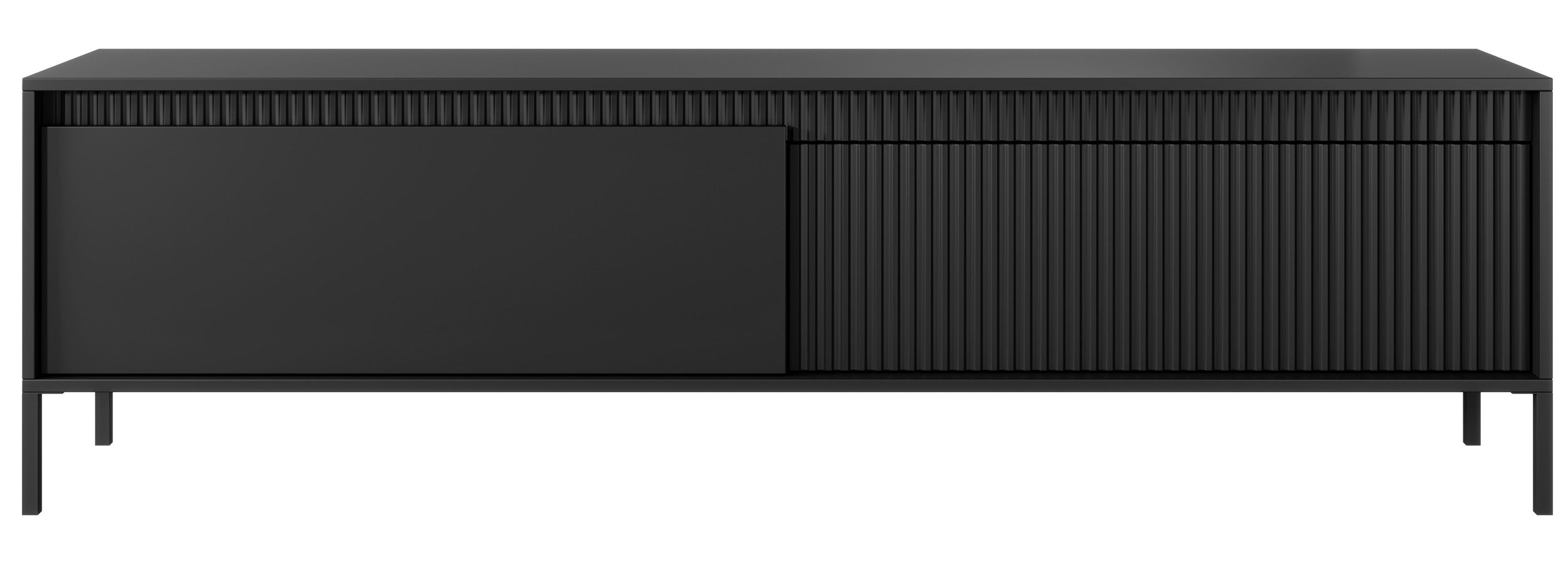 selsey-falsetto-tv-schrank-187-cm-schwarz-mit-zwei-t-ren-und-geriffelter-front image 5