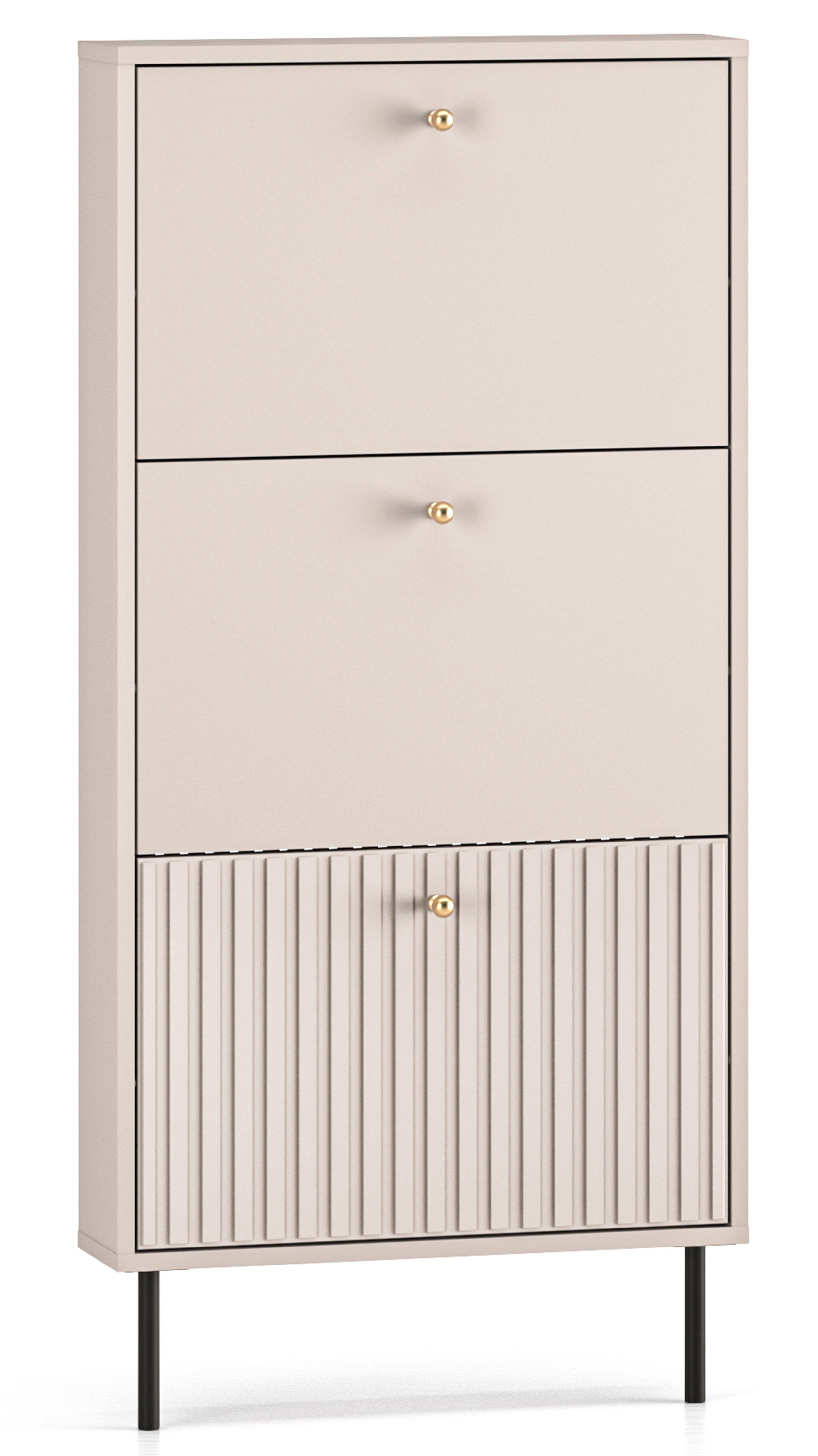 selsey-caletto-schuhschrank-60-cm-mit-3-klappen-kaschmir-schmal image 1