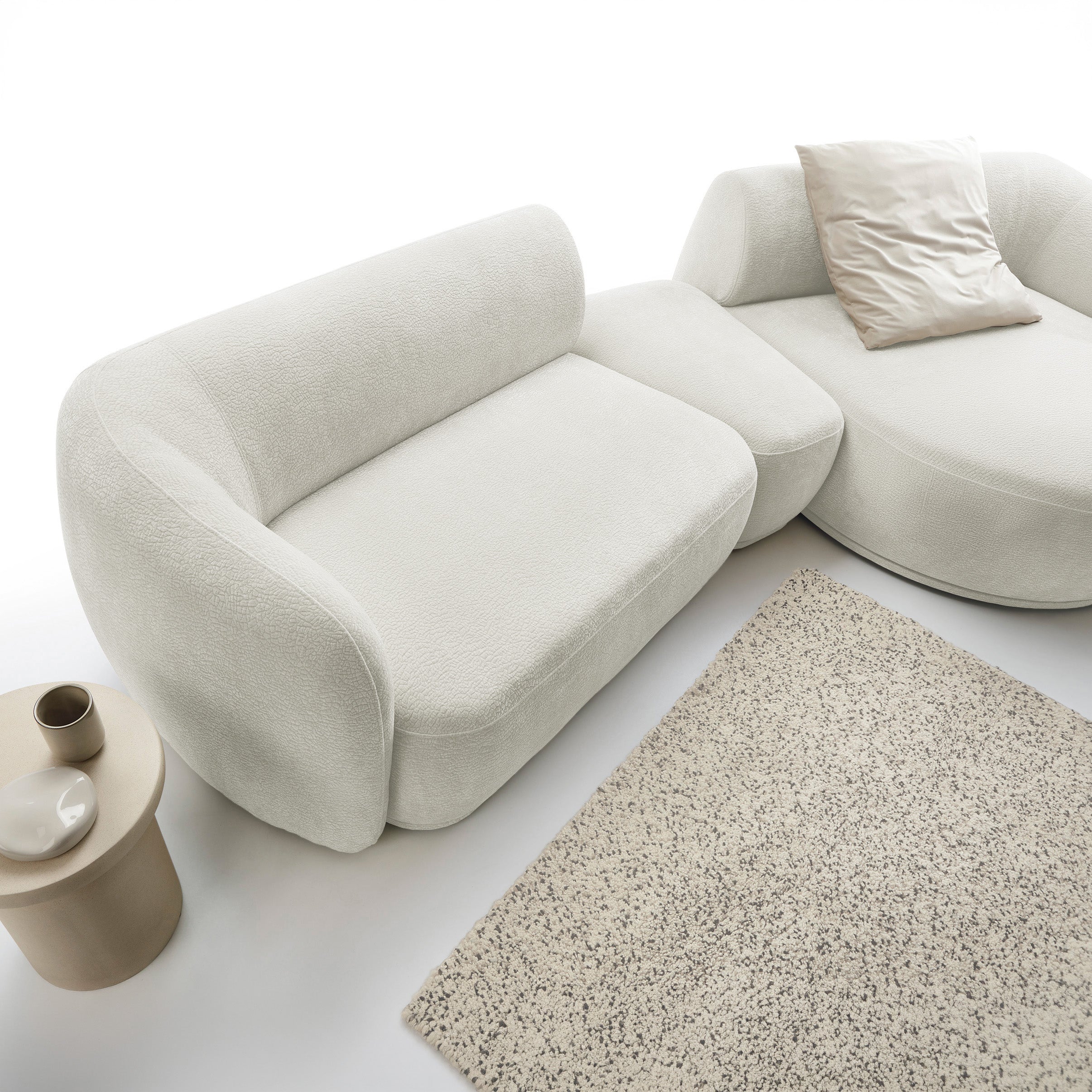 selsey-bommo-modulares-ecksofa-l-f-rmig-rechts-mit-pouf-cremefarbenes-chenille image 2