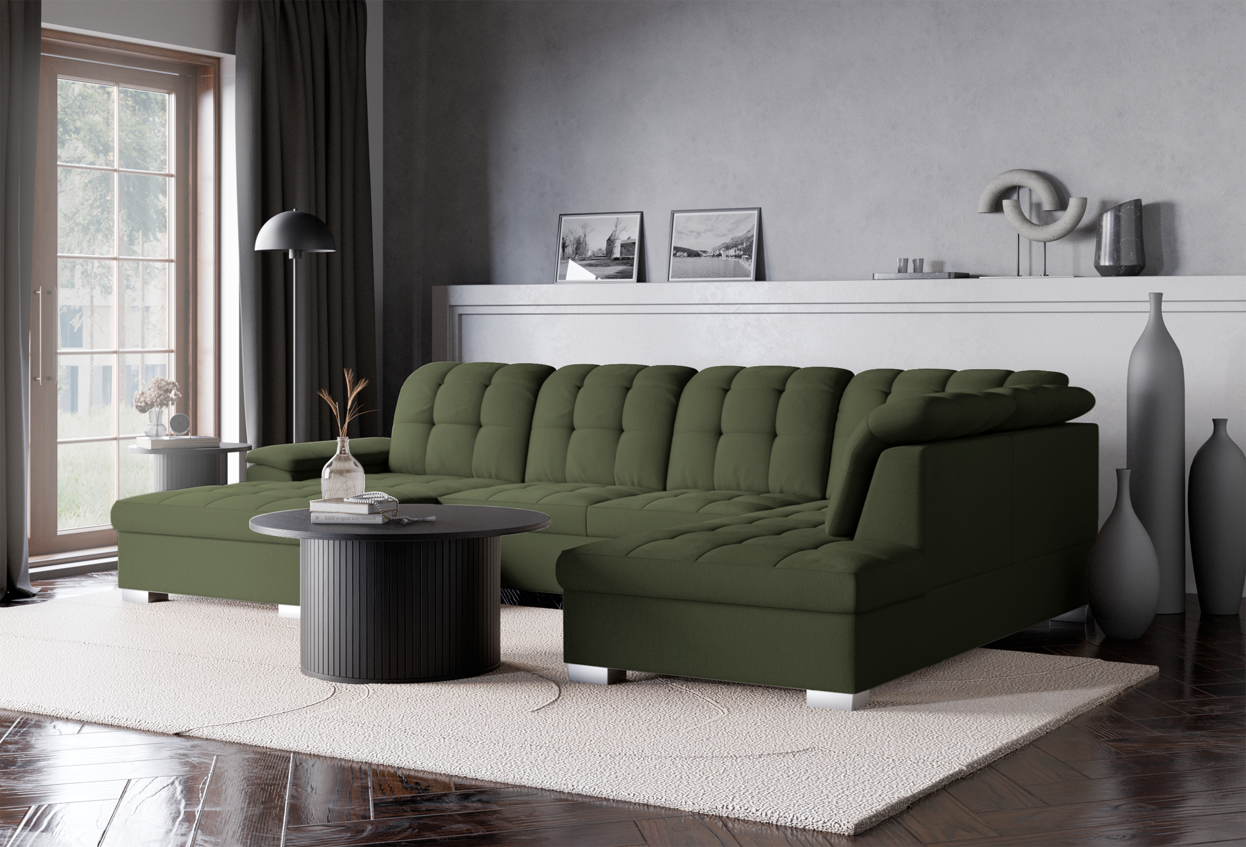 selsey-jamaal-ecksofa-mit-schlaffunktion-u-f-rmig-linksseitig-mit-stauraum-khaki image 3